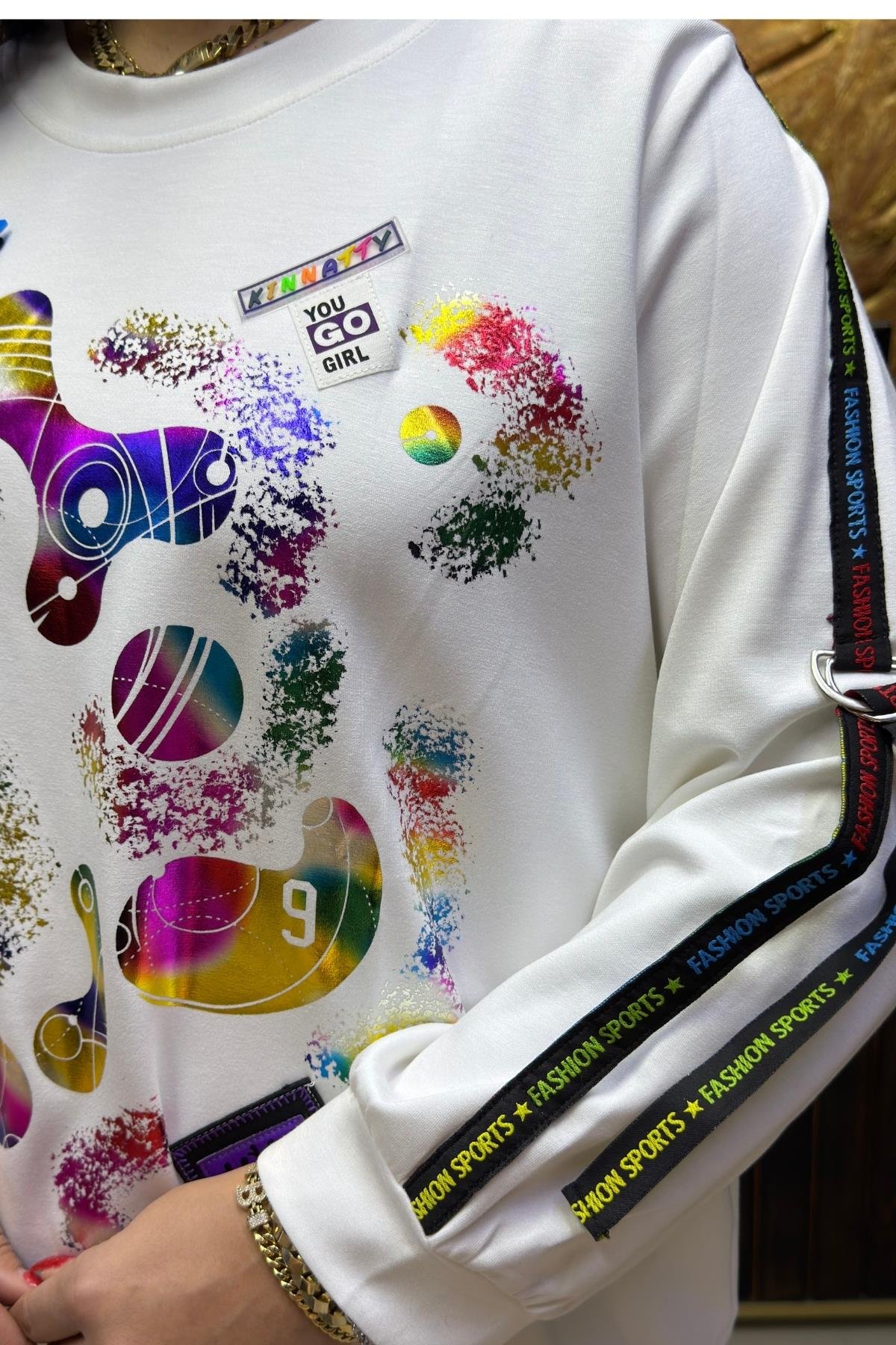 RENKLİ BASKILI BÜYÜK BEDEN TUNİK