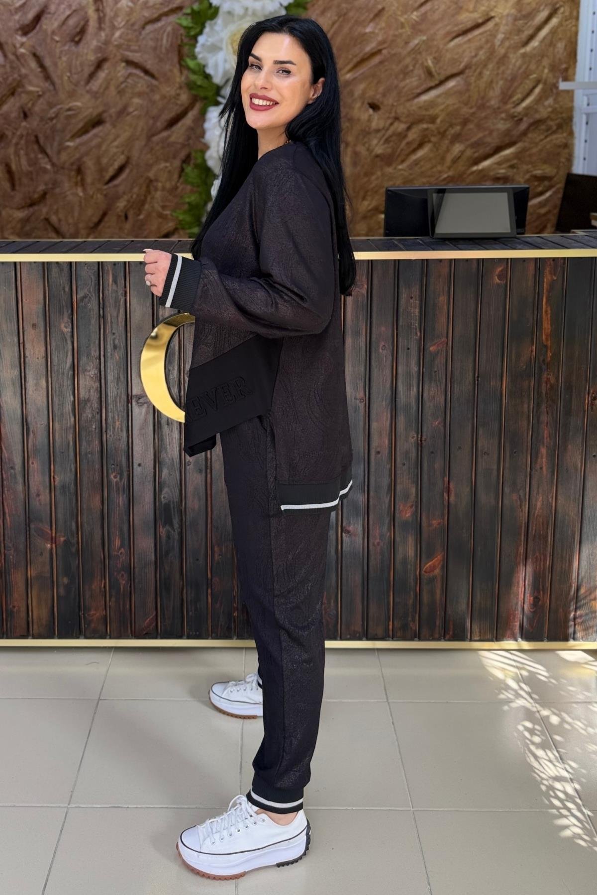 SİM YANSIMALI PAMUKLU BÜYÜK BEDEN TAKIM