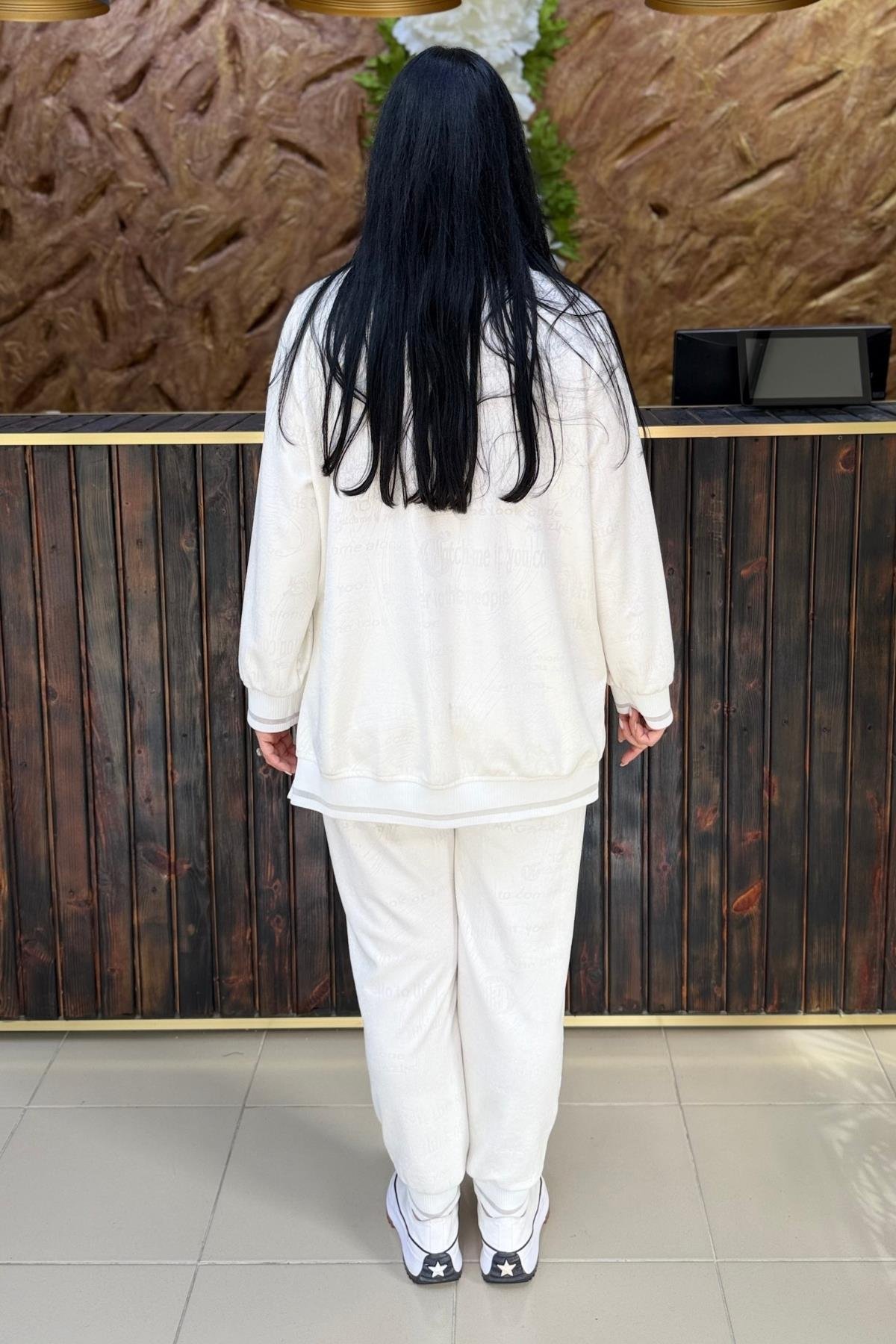 SİM YANSIMALI PAMUKLU BÜYÜK BEDEN TAKIM