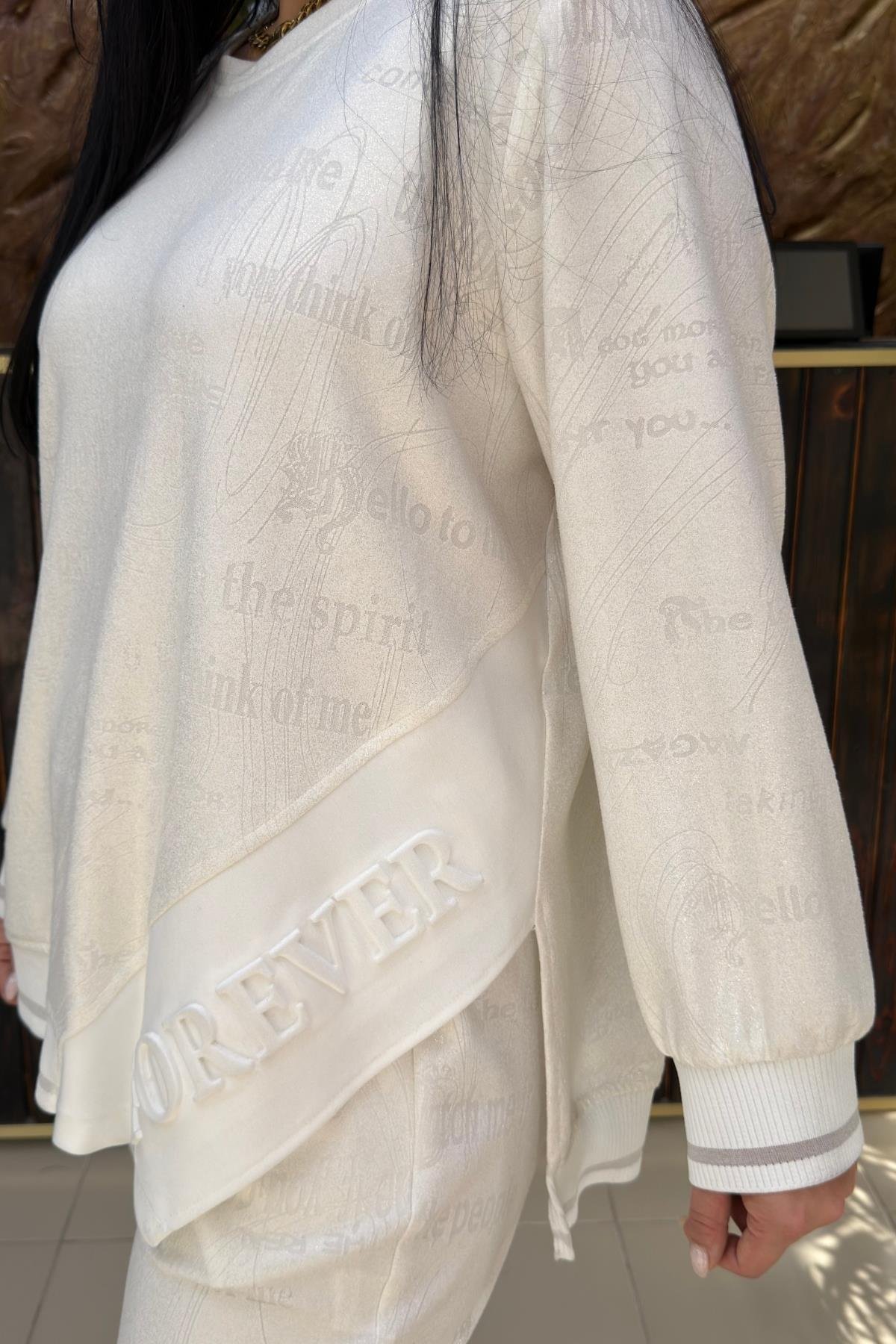 SİM YANSIMALI PAMUKLU BÜYÜK BEDEN TAKIM