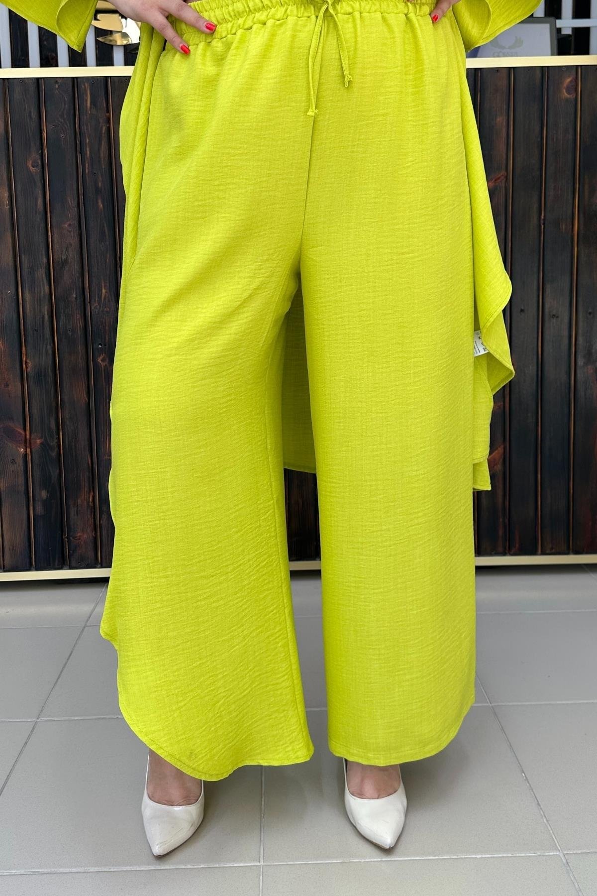 TEK PAÇA YIRTMAÇLI PANTOLON BÜYÜK BEDEN