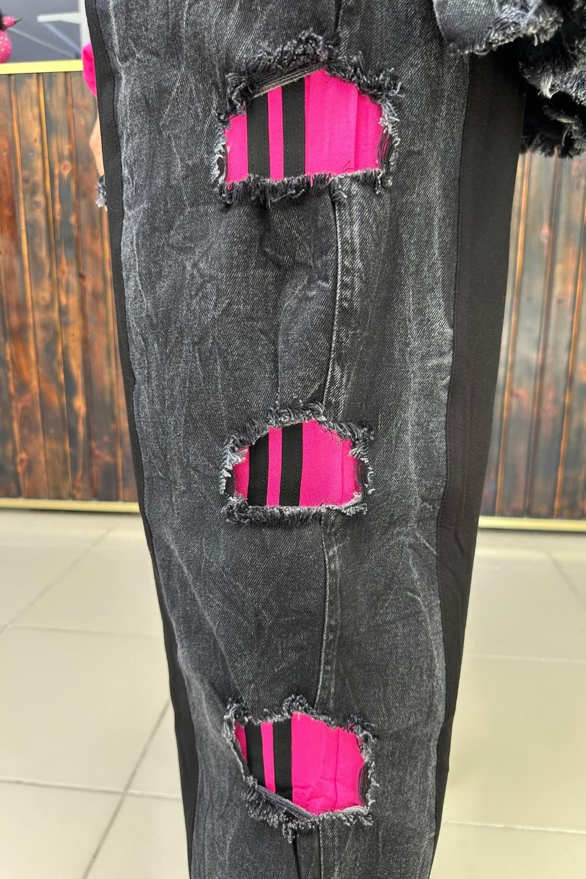 YIRTIK JEAN DETAY BÜYÜK BEDEN PANTOLON