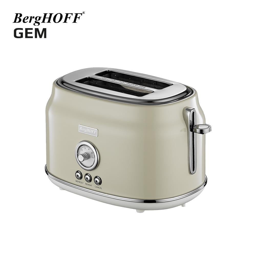 BerghoffBergHOFF GEM RETRO 1.7 Litre Vanilya krem Rengi Yuvarlak Su Isıtıcısı, Filtre Kahve & Ekmek Kızartma Makinesi795002279504007950042