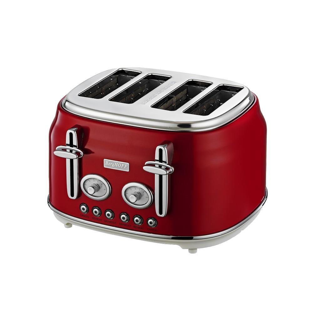 BerghoffBergHOFF GEM RETRO Kırmızı Dört Dilim Ekmek Kızartma Makinesi & 1.7 Litre Kırmızı Yuvarlak Su Isıtıcısı79500507950020