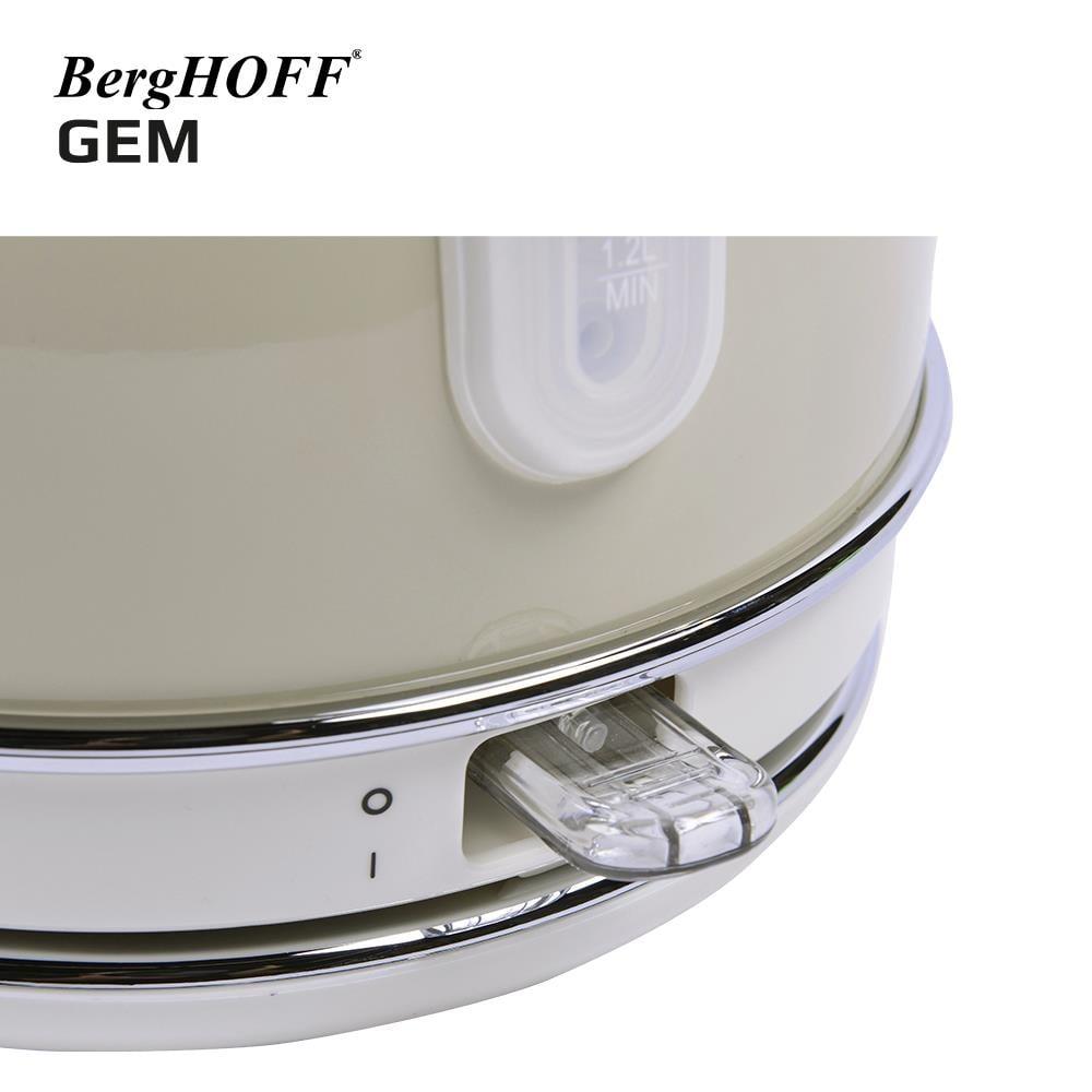 BerghoffBergHOFF GEM RETRO 1.7 Litre Vanilya krem Rengi Yuvarlak Su Isıtıcısı, Filtre Kahve & Ekmek Kızartma Makinesi795002279504007950042