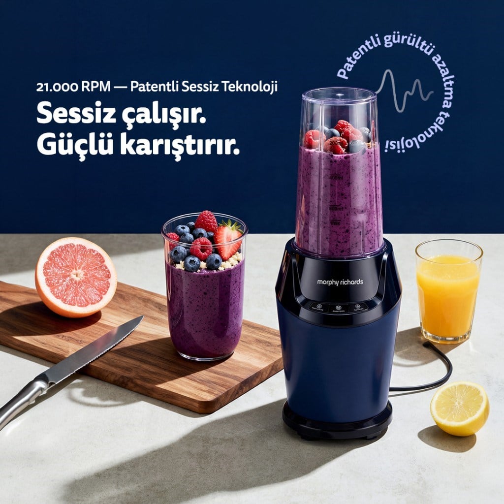Morphy RichardsMorphy Richards 21.000 RPM Smoothie Blender – 700 ml & 500 mlMR-BKS