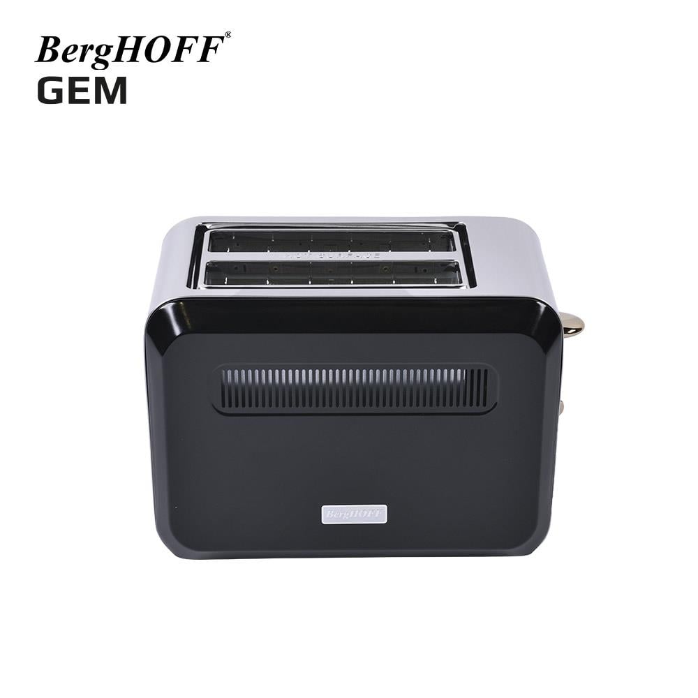 BerghoffBergHOFF GEM TITAN 1.7 Litre Parlak Gümüş Siyah İki Dilim Ekmek Kızartma Makinesi7950070
