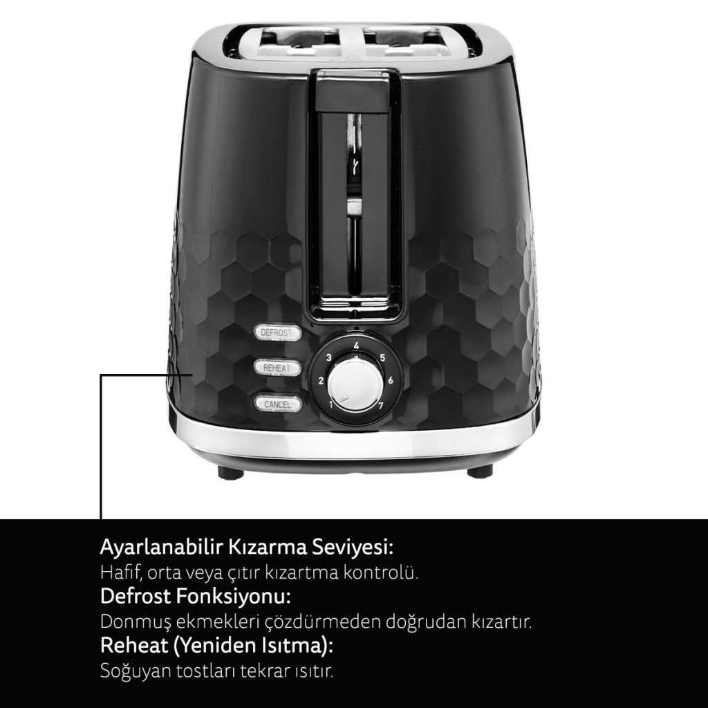 Morphy RichardsMorphy Richards Hive 2 Dilim/ 2 Bölme Ekmek Kızartma Makinesi SiyahMR-THS