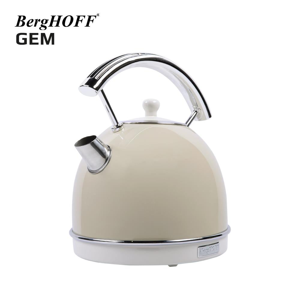 BerghoffBergHOFF GEM RETRO 1.7 Litre Vanilya krem Rengi Yuvarlak Su Isıtıcısı7950022