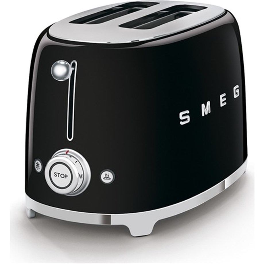 SMEGSiyah Kettle Ve 2x1 Ekmek Kızartma Makinesi Seti KLF03-TSF01BLEU Siyah Set