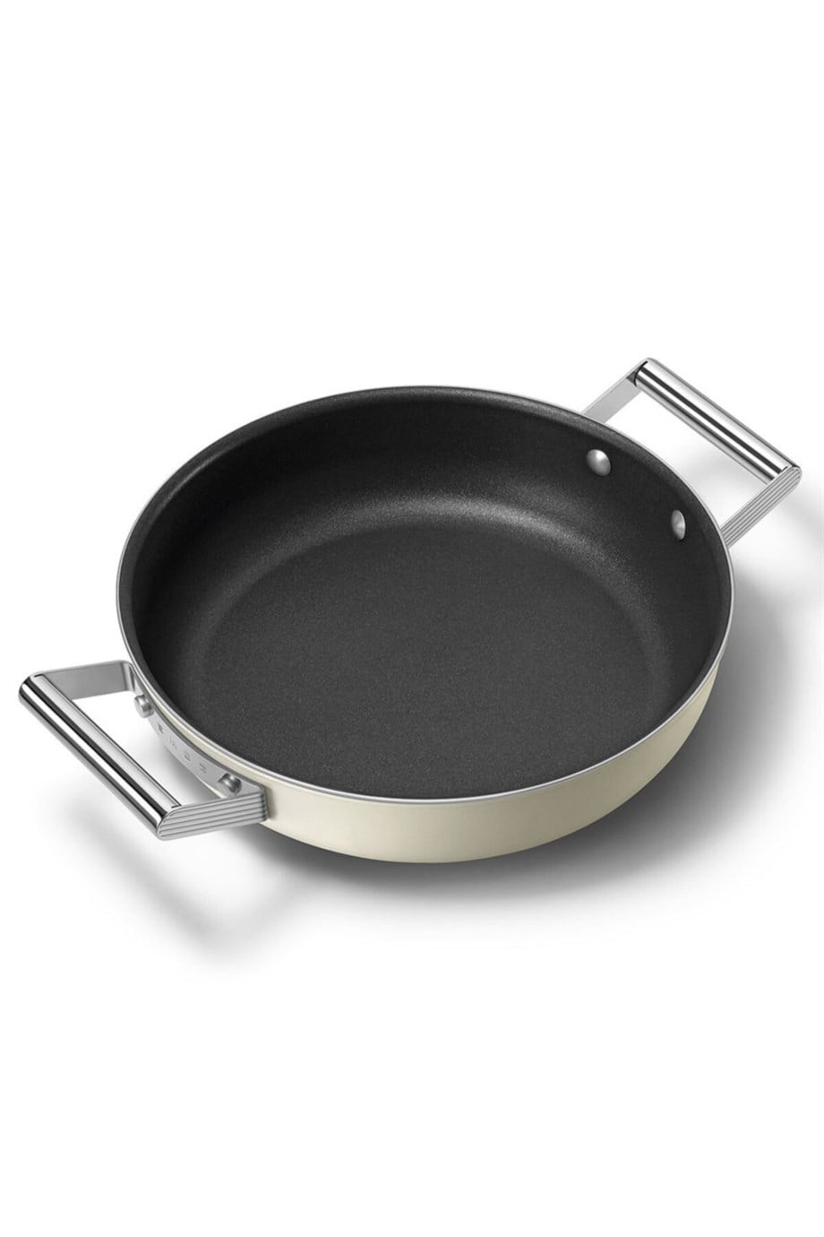 SMEGSMEG Cookware 50'S Style Krem Pilav Tenceresi Cam Kapaklı 28 cm CKFD2811CRM