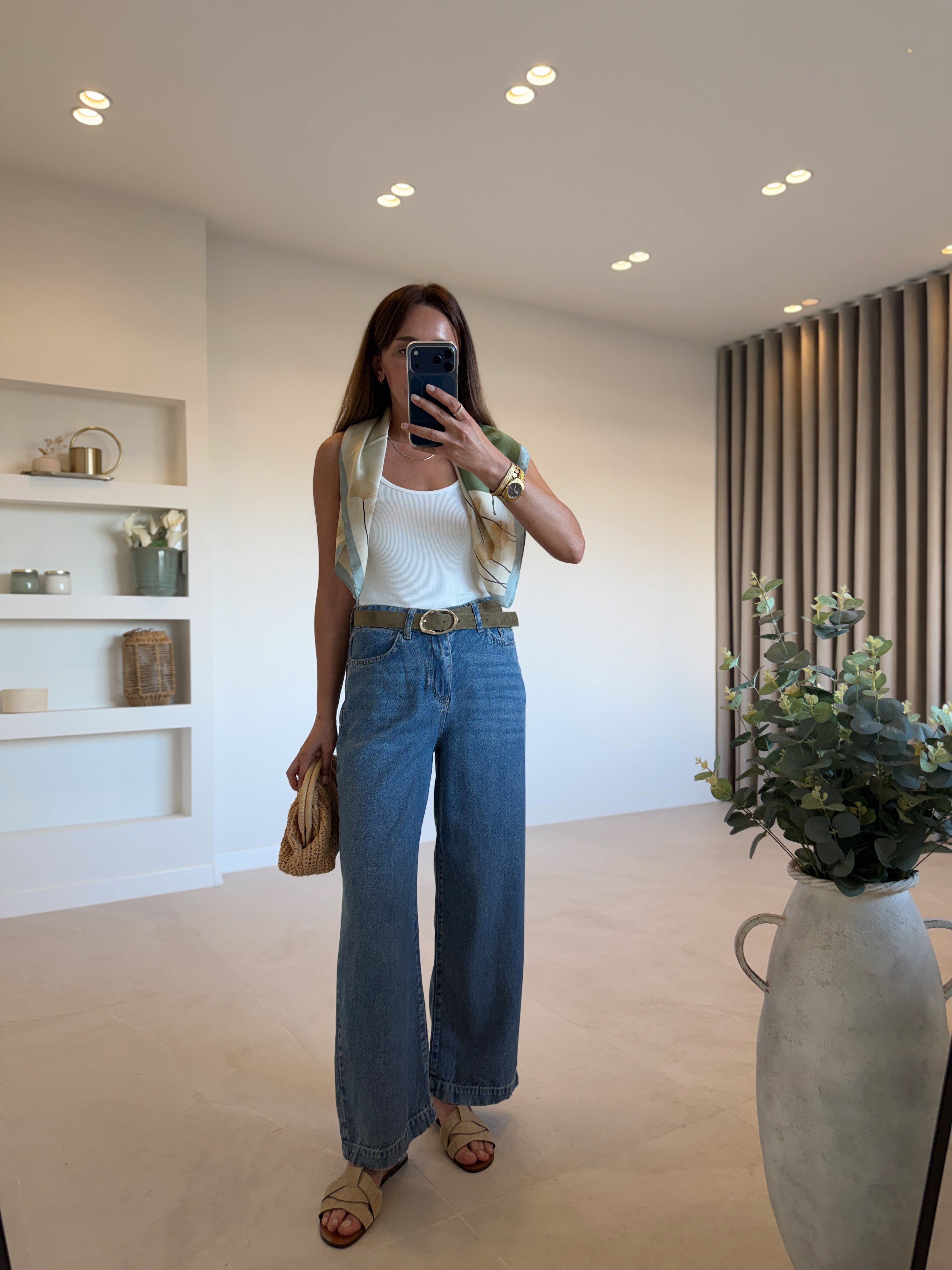 01026 Kemerli Tensel Jean Pantolon