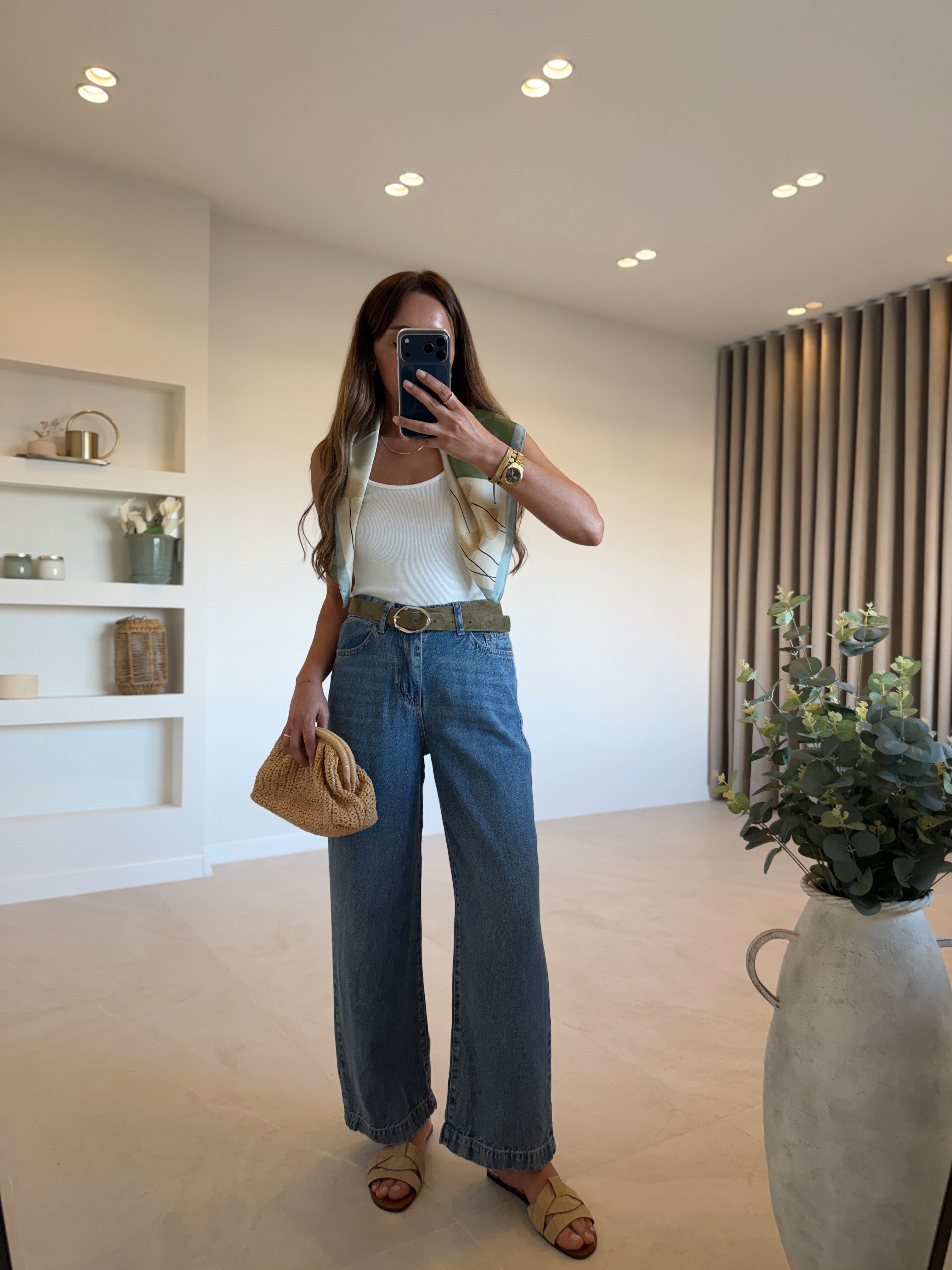 01026 Kemerli Tensel Jean Pantolon