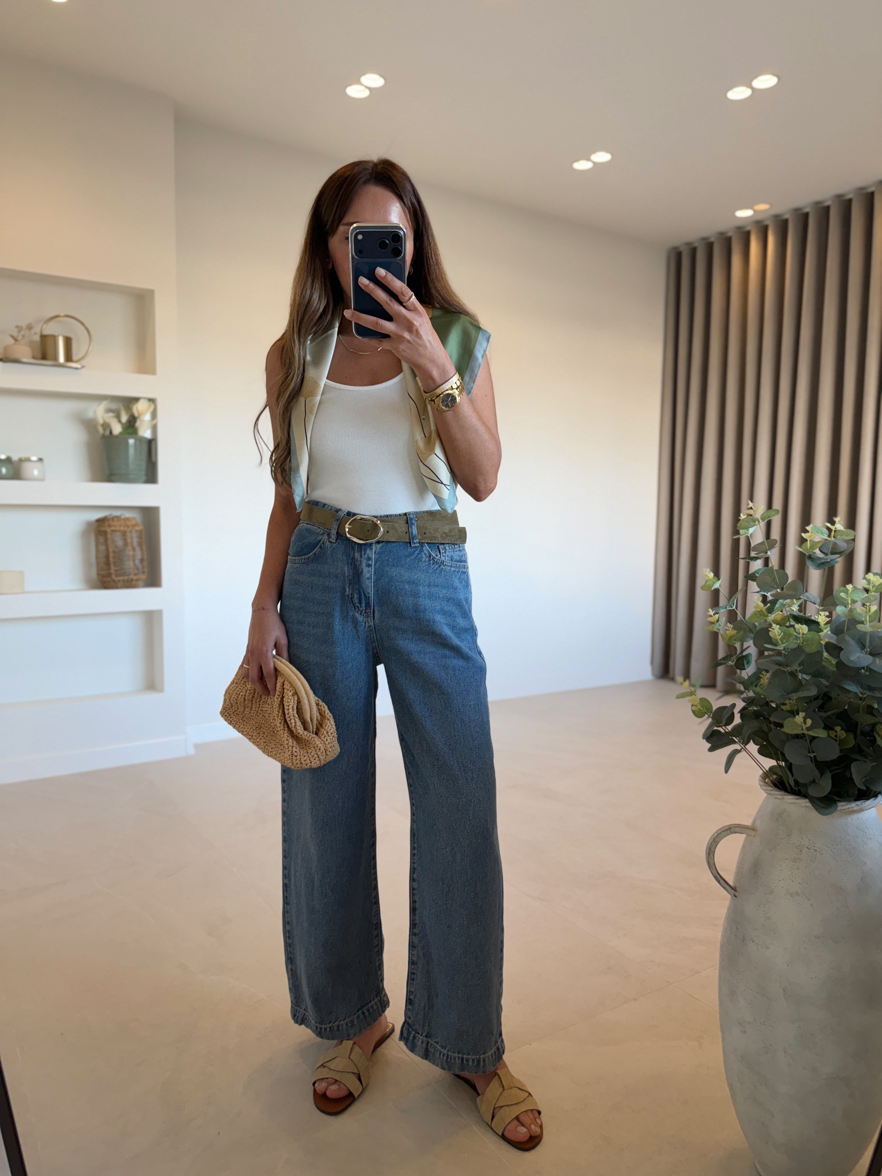 01026 Kemerli Tensel Jean Pantolon