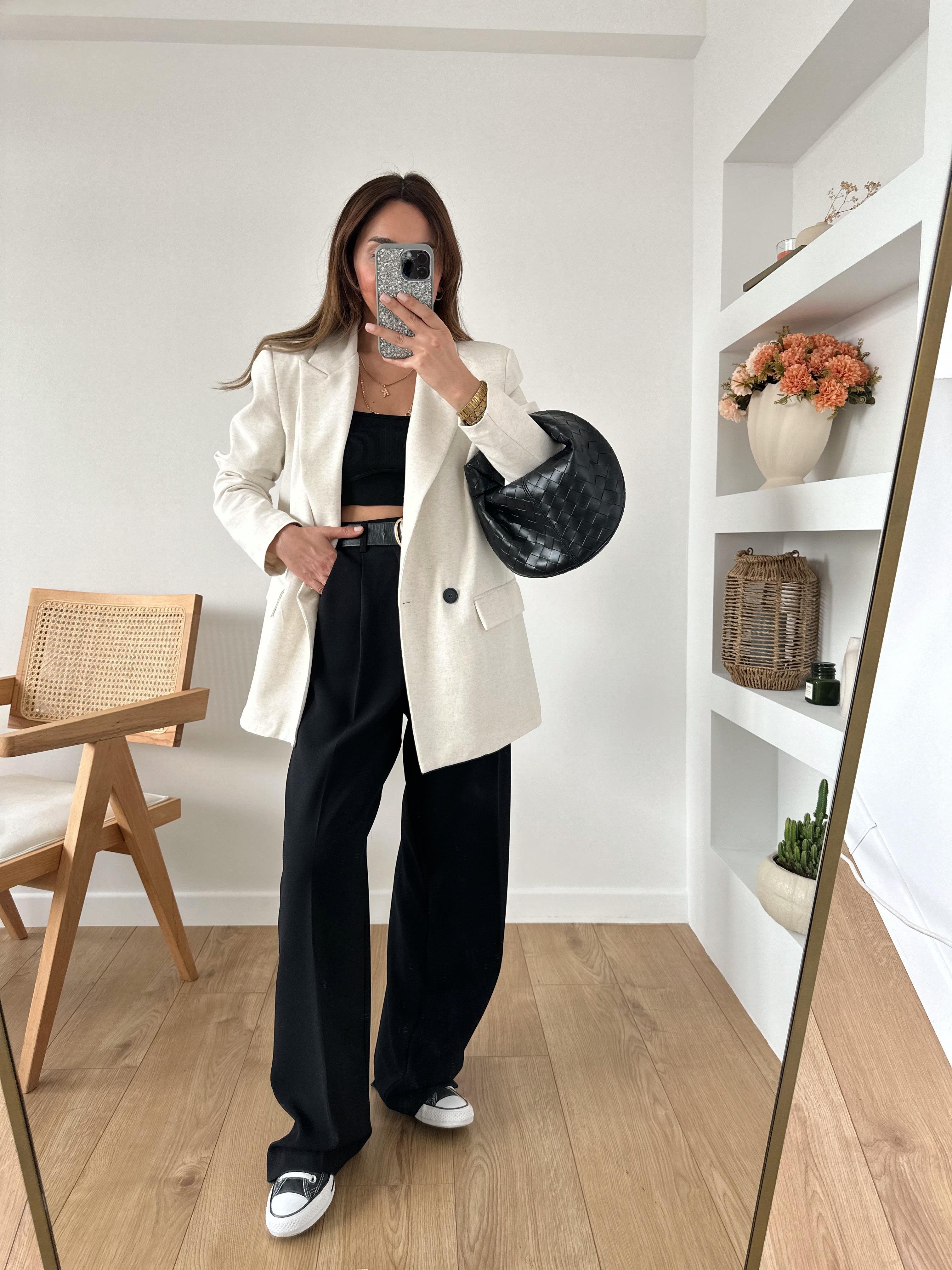 %100 HAM KETEN OVERSIZE ASTARLI TAŞ RENGİ CEKET
