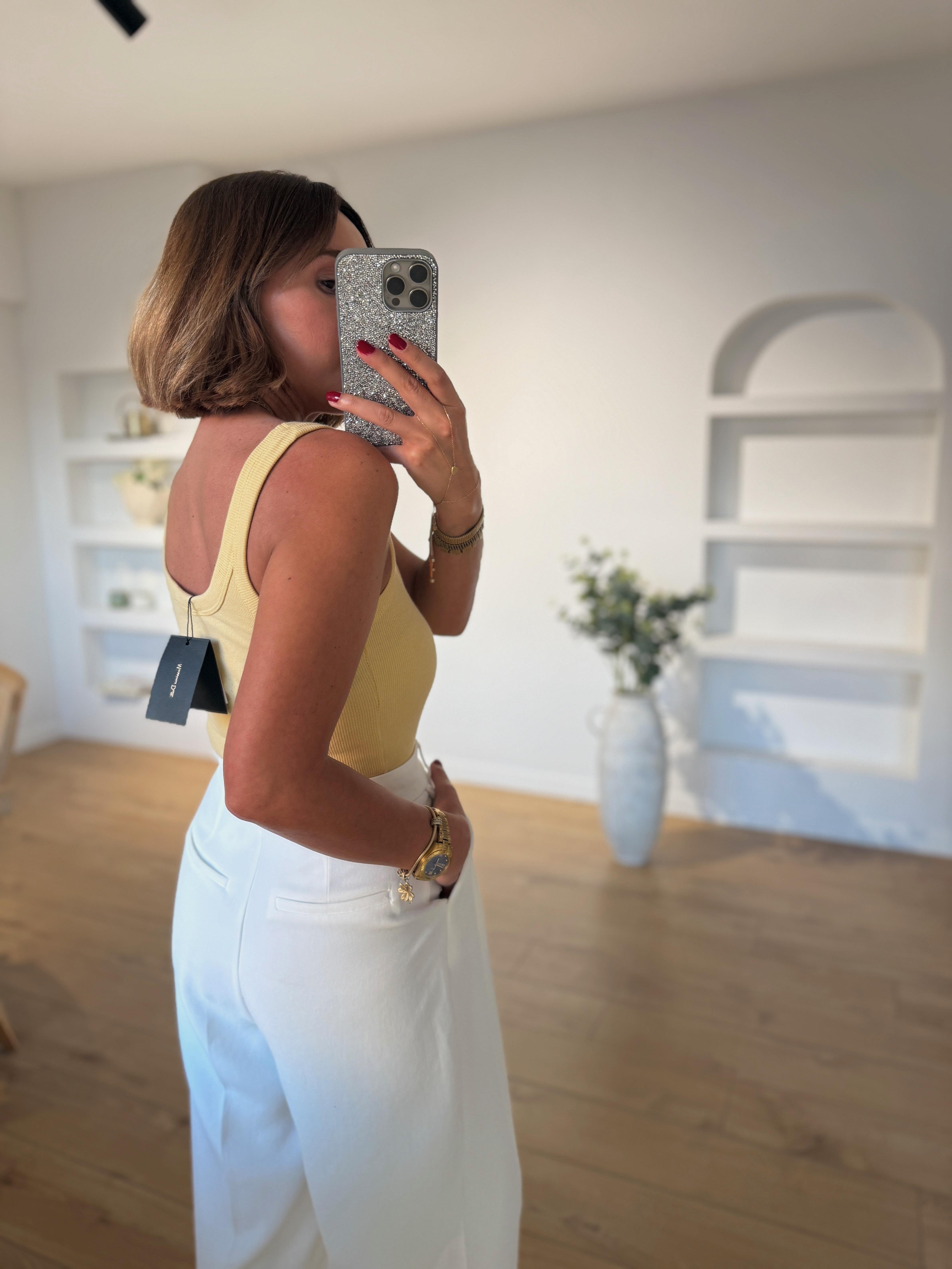1002 Jasmin MD Muadil Kalın Askılı Sarı Atlet
