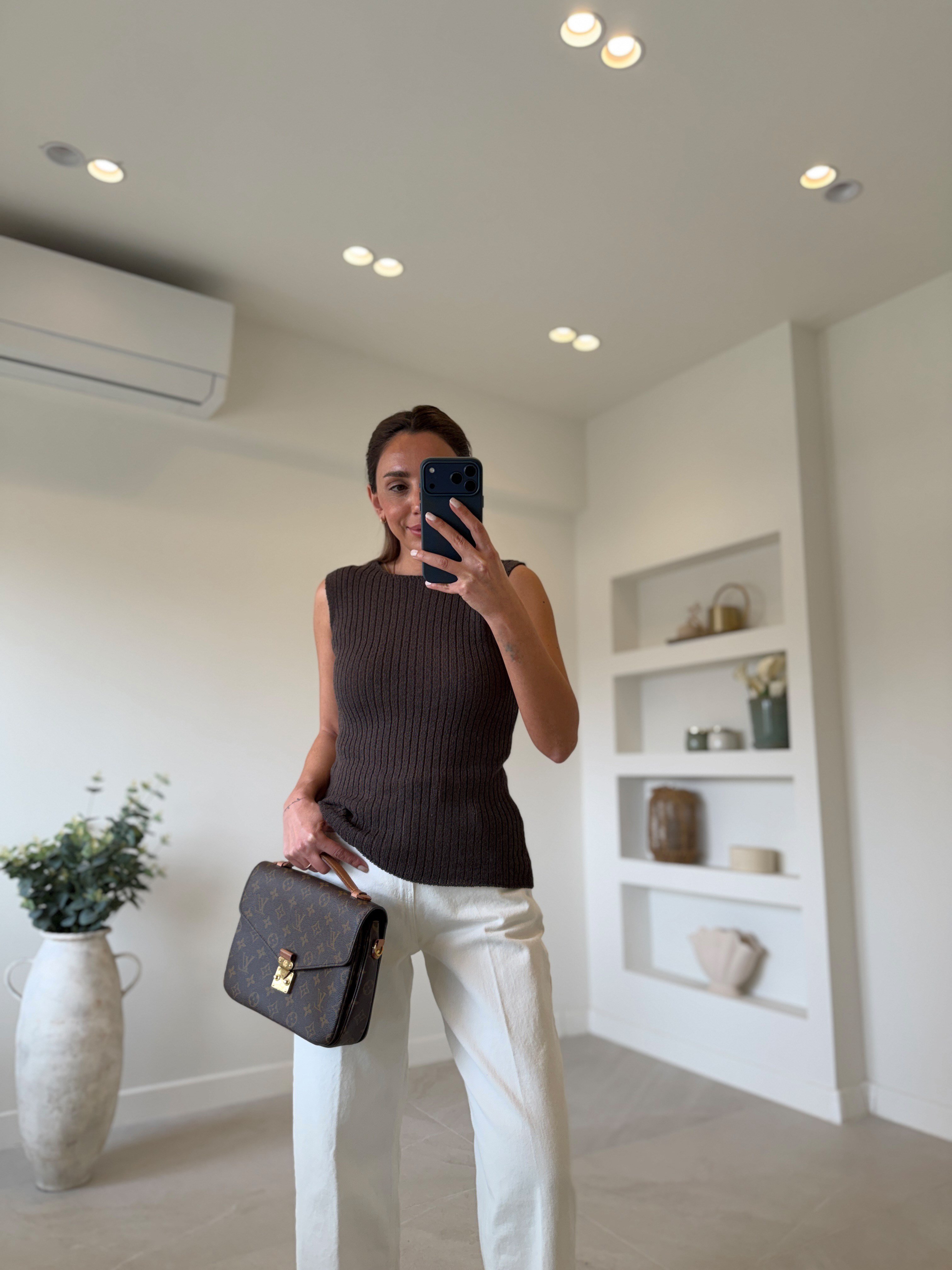 1002 Sırt Dantelli Kahve Atlet