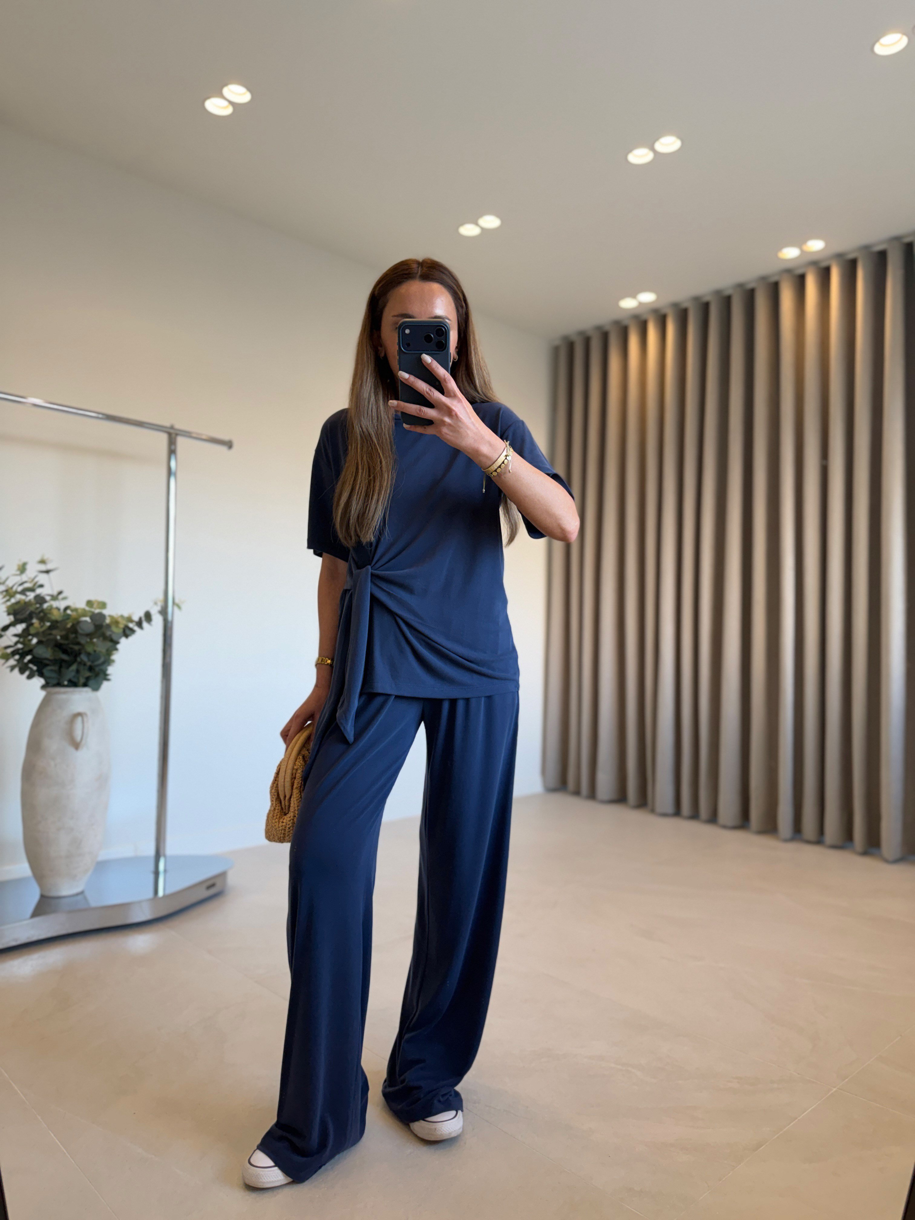 1090 Lacivert Modal Takım