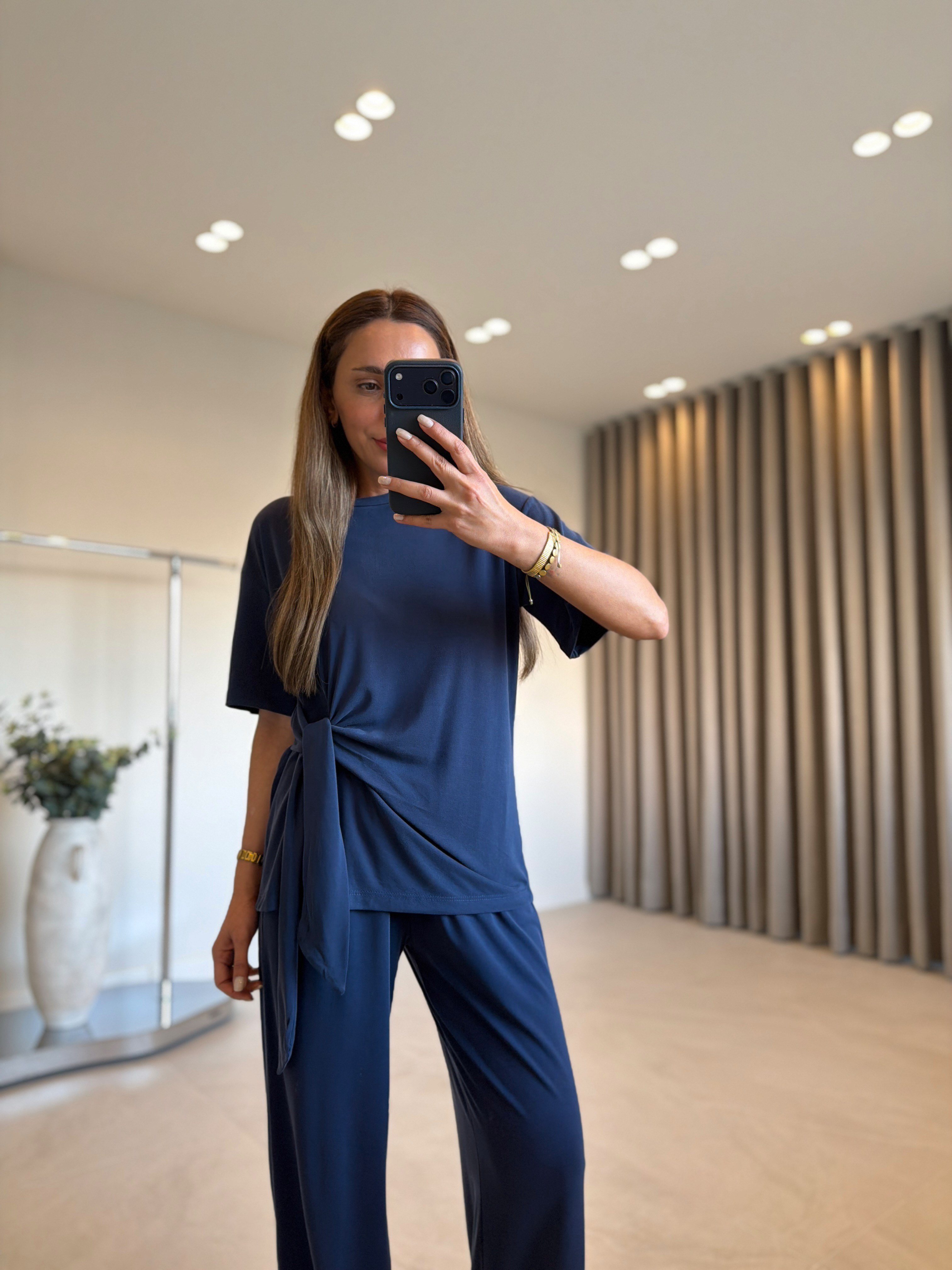 1090 Lacivert Modal Takım
