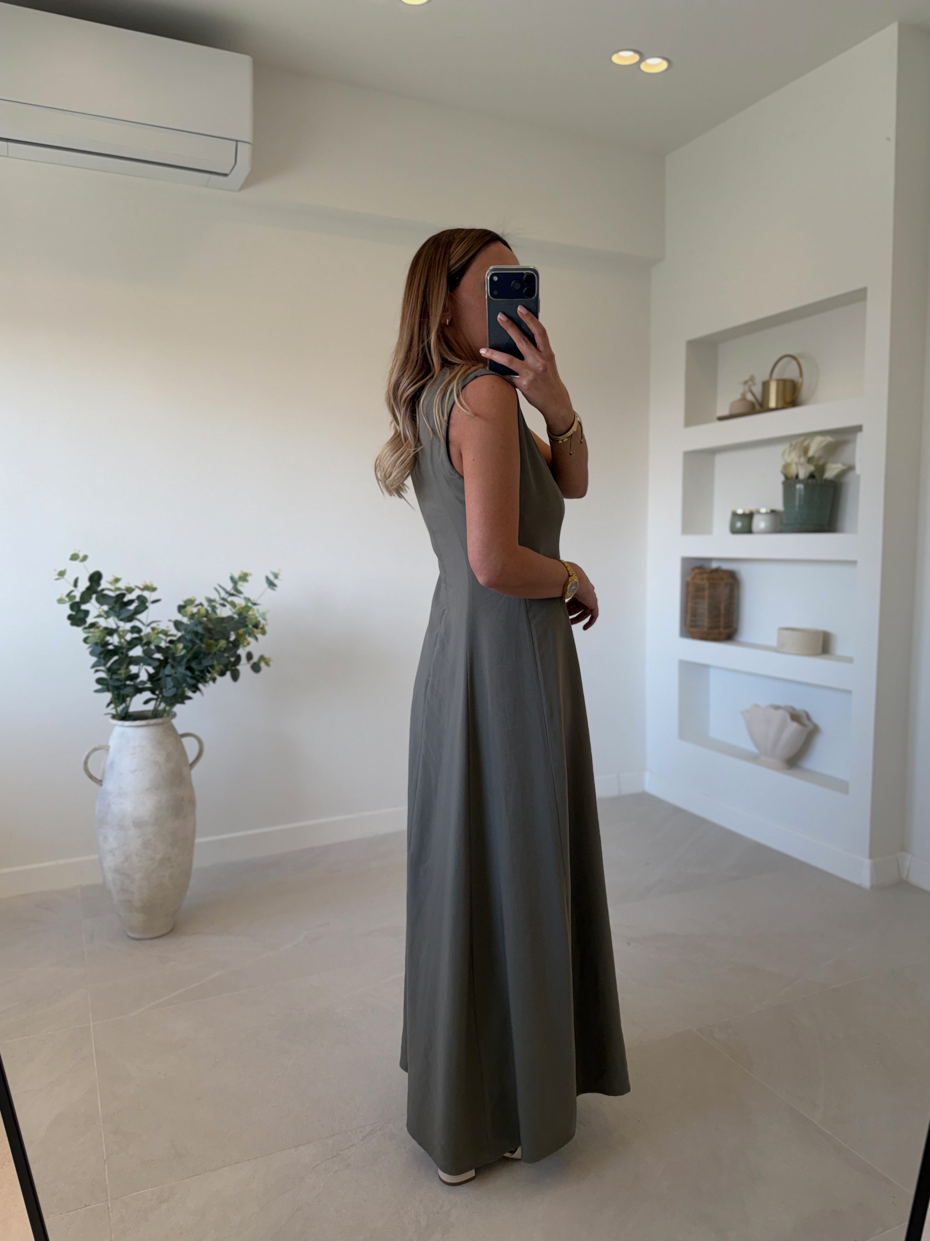 2821 Haki Elbise Gömlek Takım