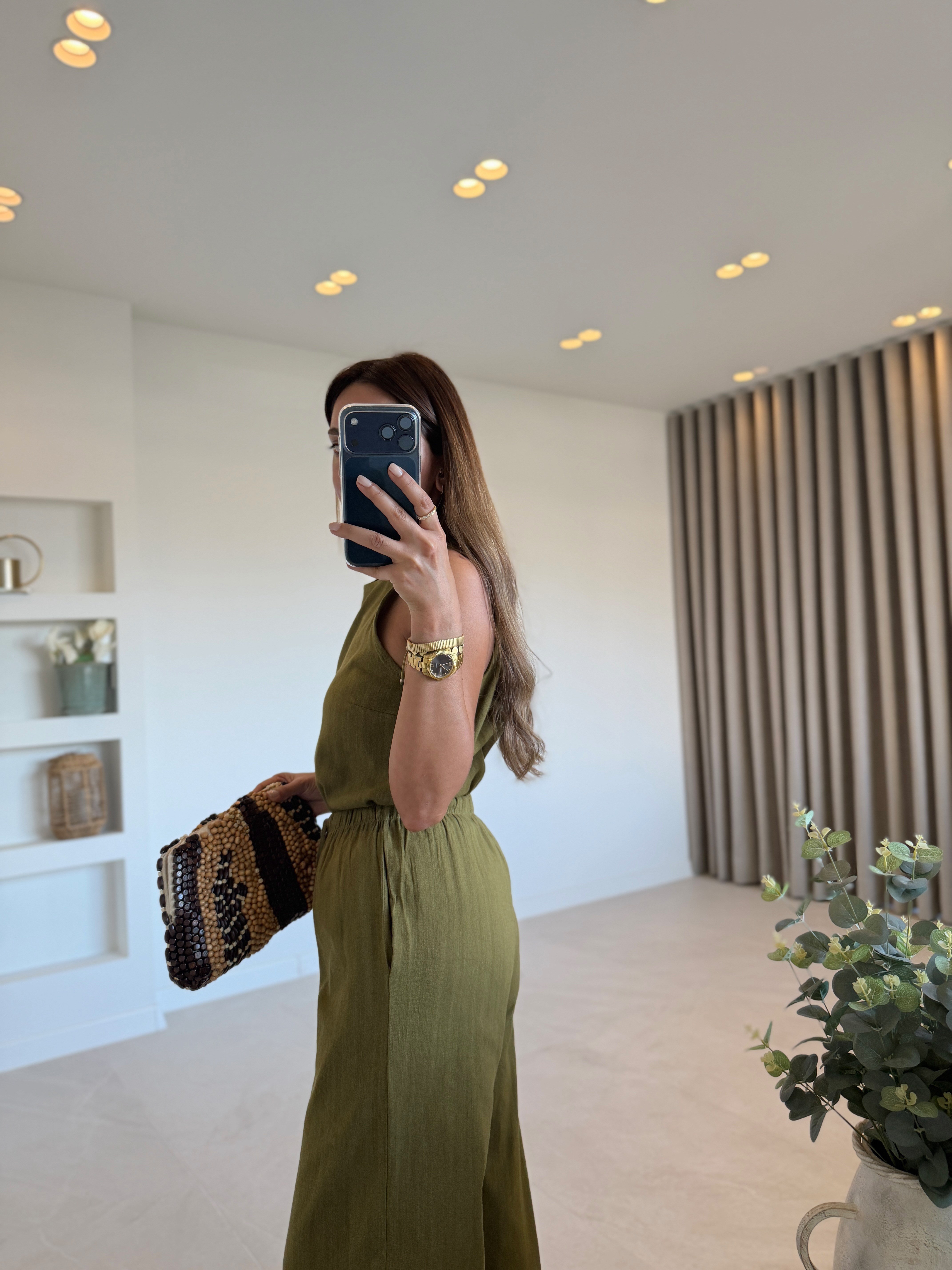 3392 Olive Keten Dokulu Takım