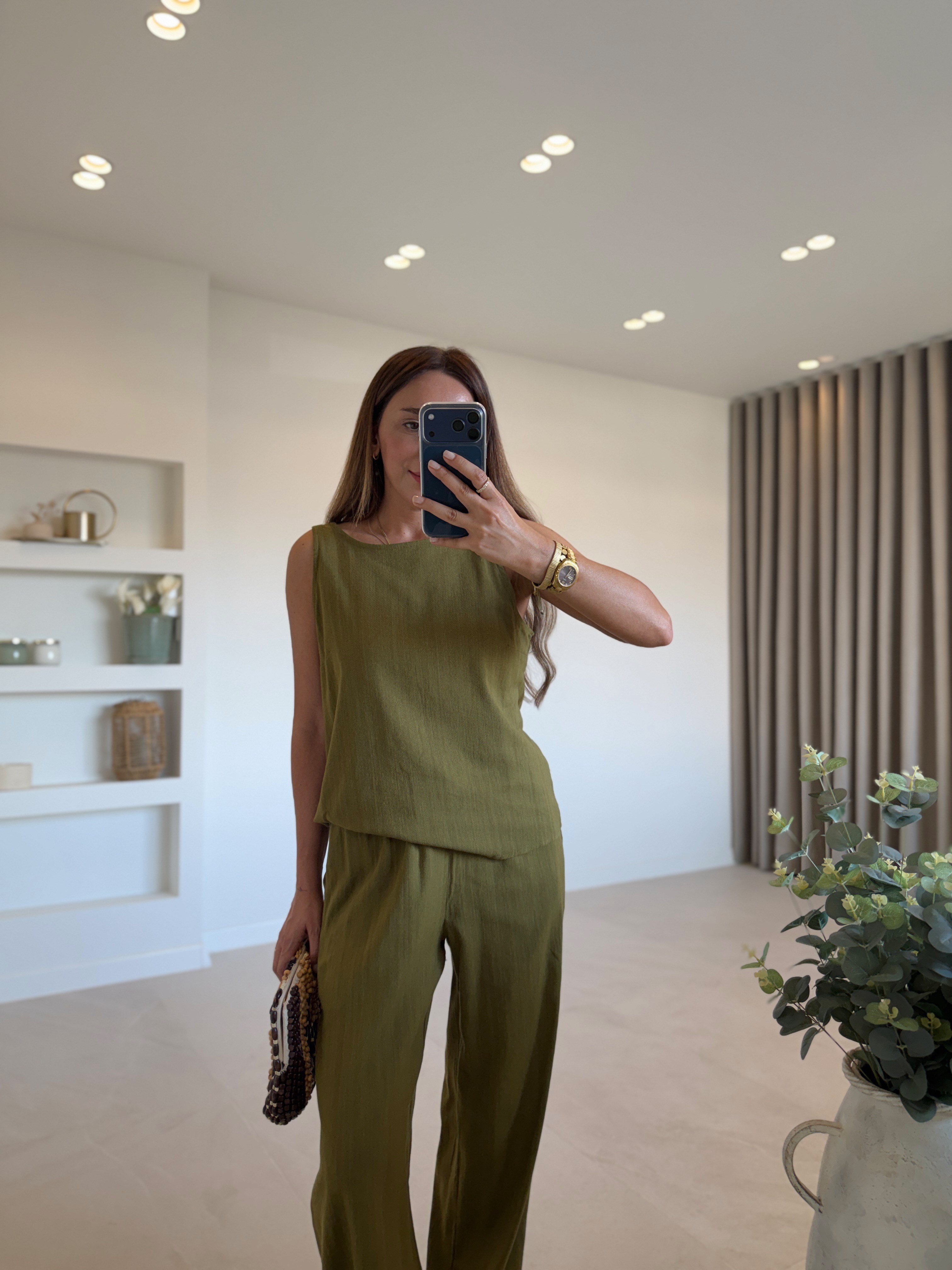 3392 Olive Keten Dokulu Takım