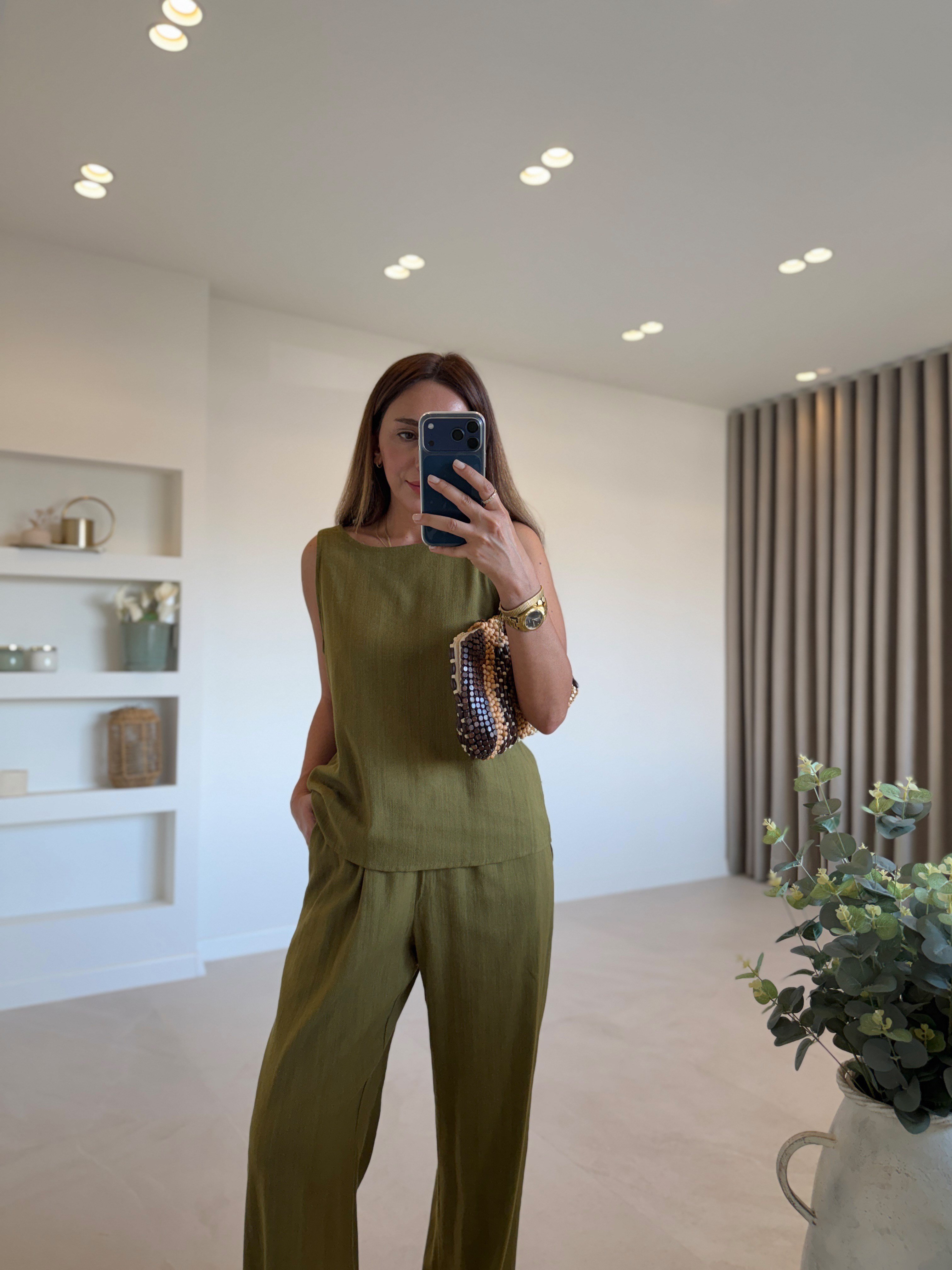 3392 Olive Keten Dokulu Takım
