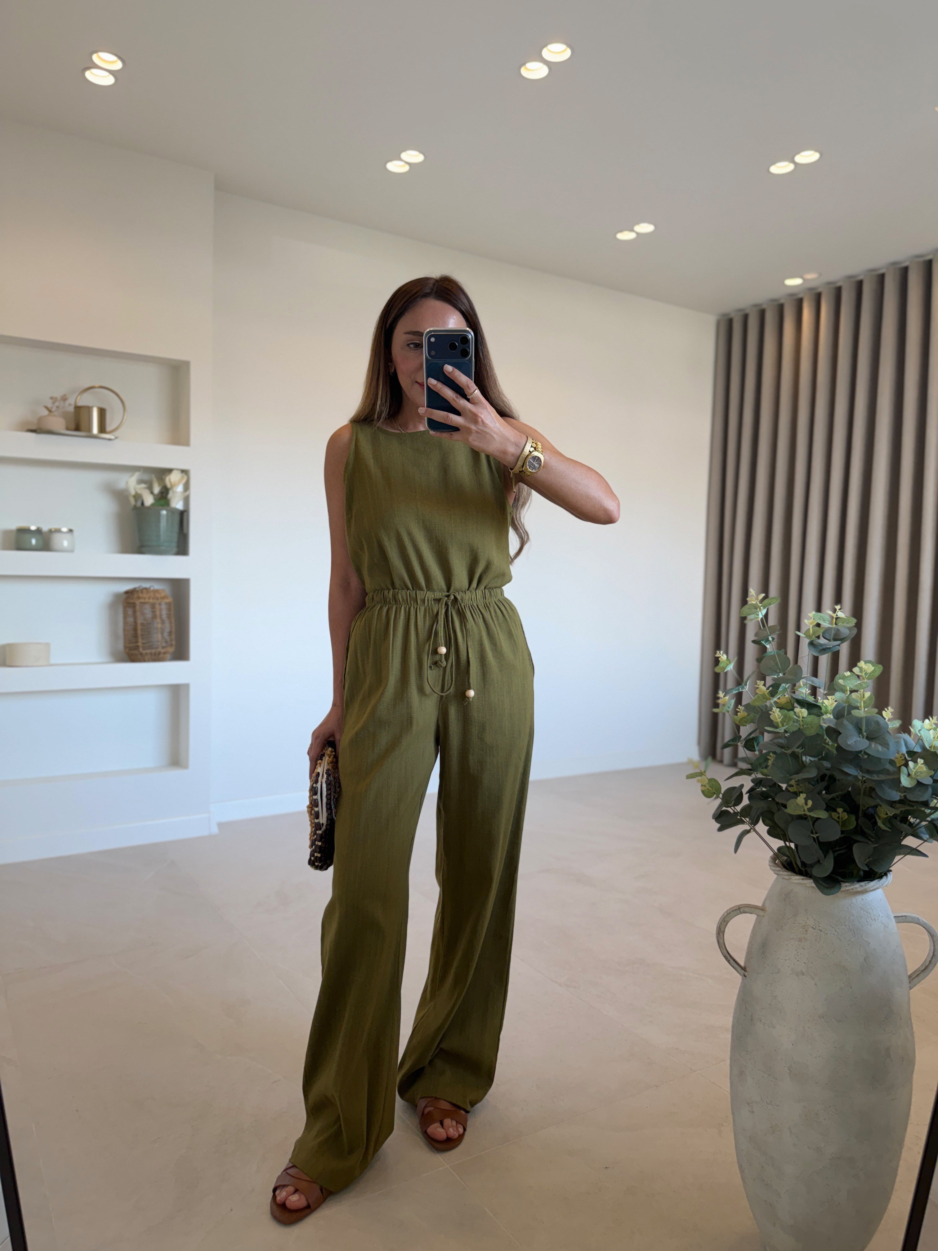 3392 Olive Keten Dokulu Takım