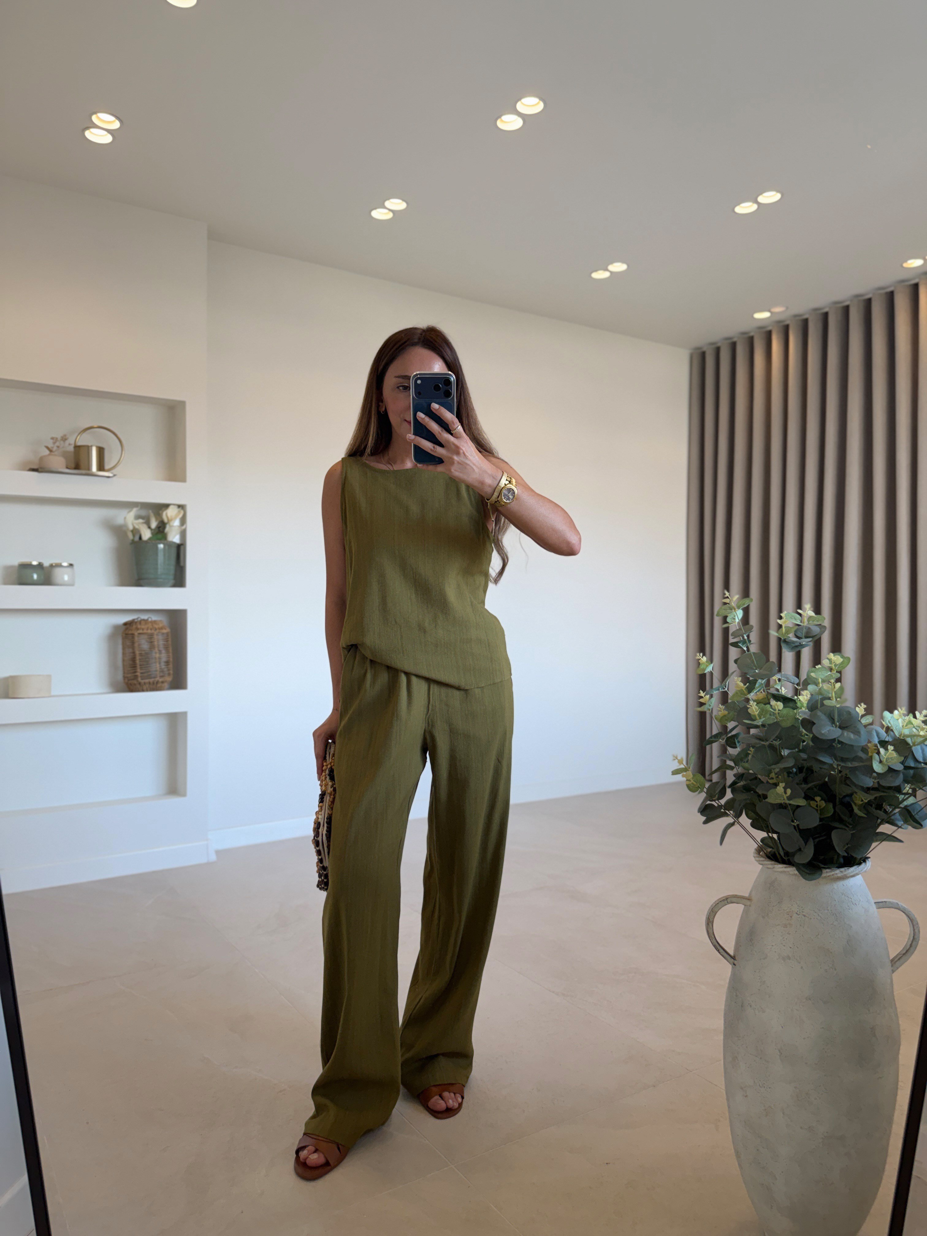 3392 Olive Keten Dokulu Takım