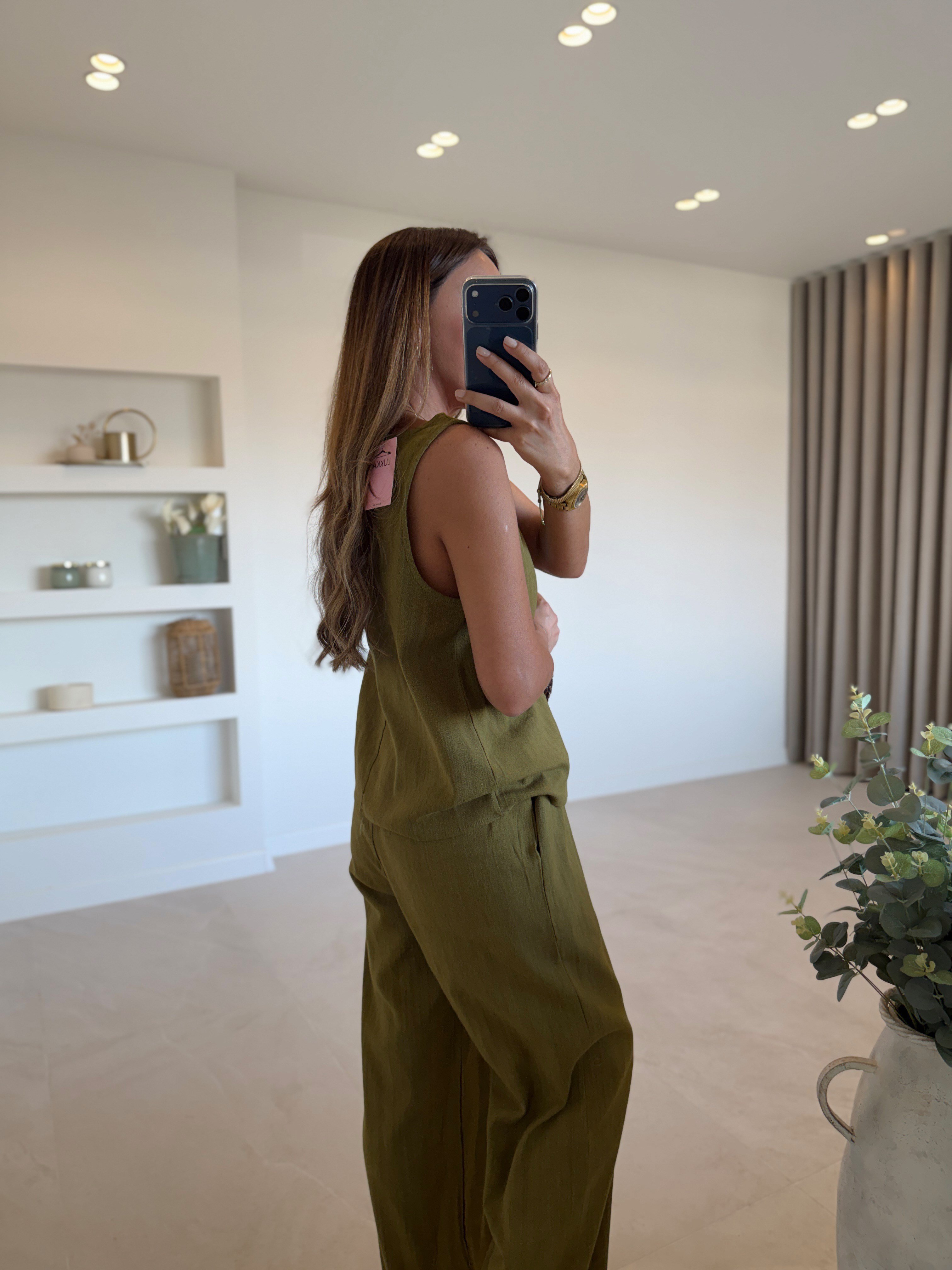 3392 Olive Keten Dokulu Takım