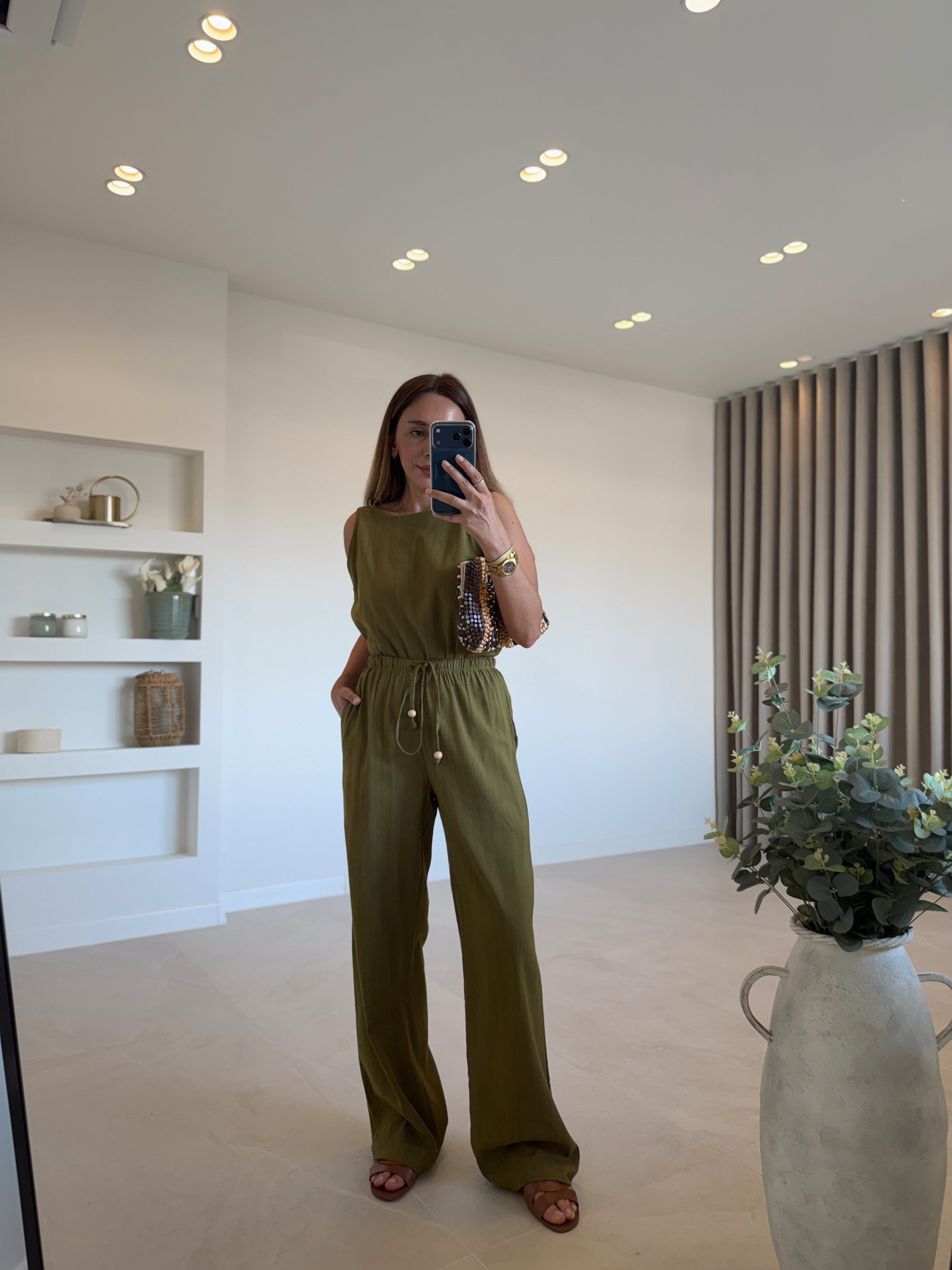 3392 Olive Keten Dokulu Takım