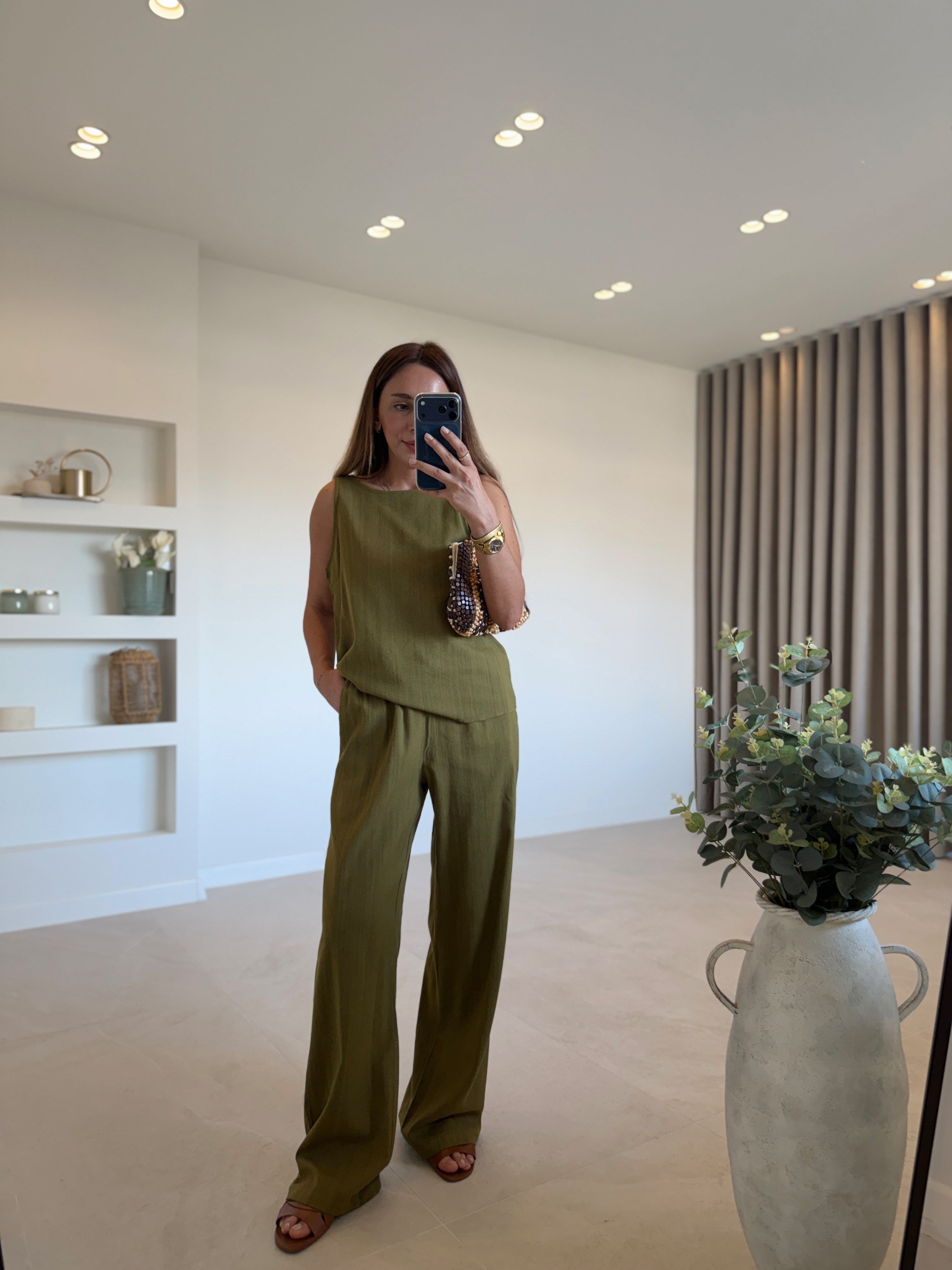 3392 Olive Keten Dokulu Takım