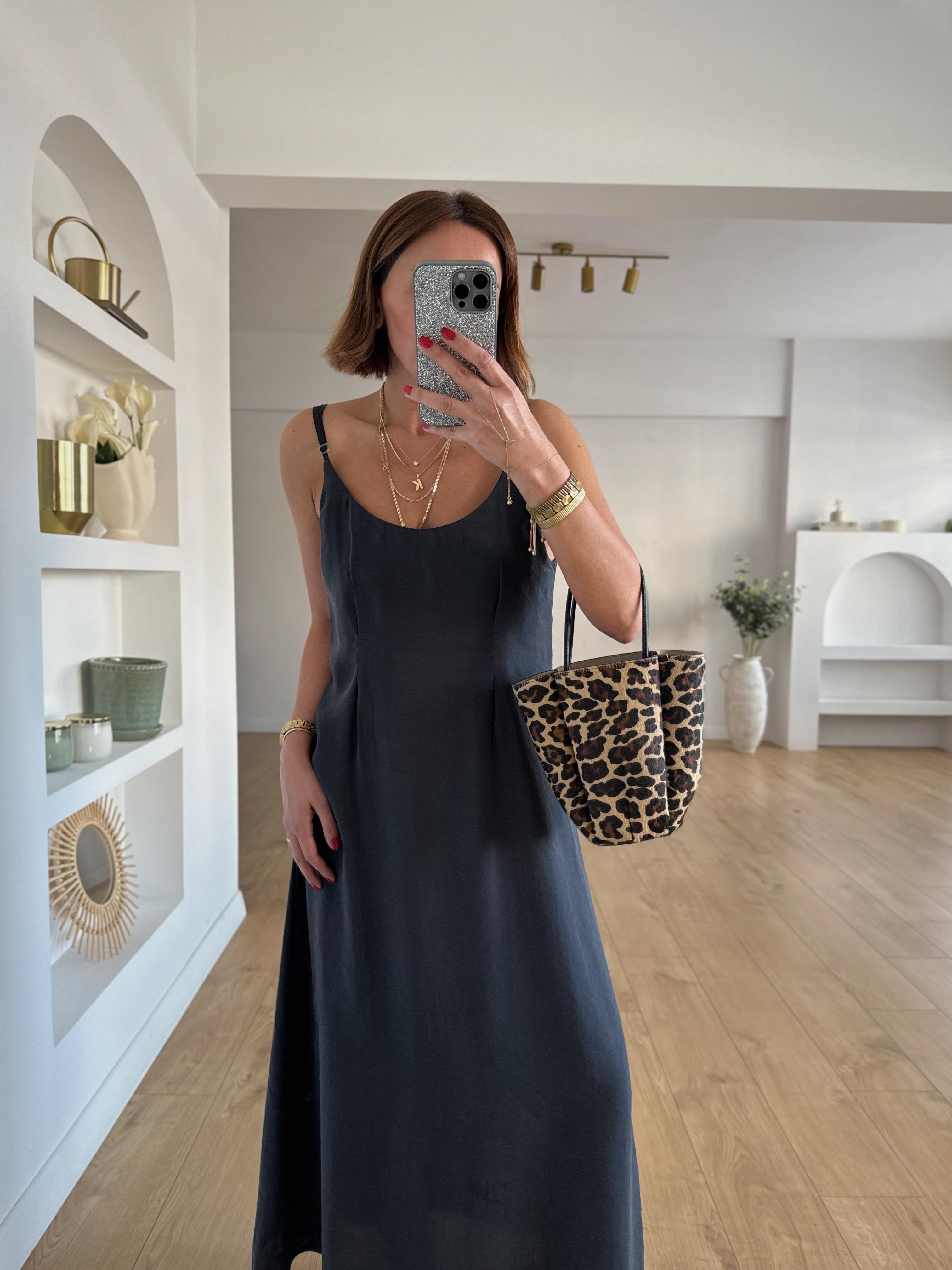 51153 Siyah Gömlek Elbise Takım