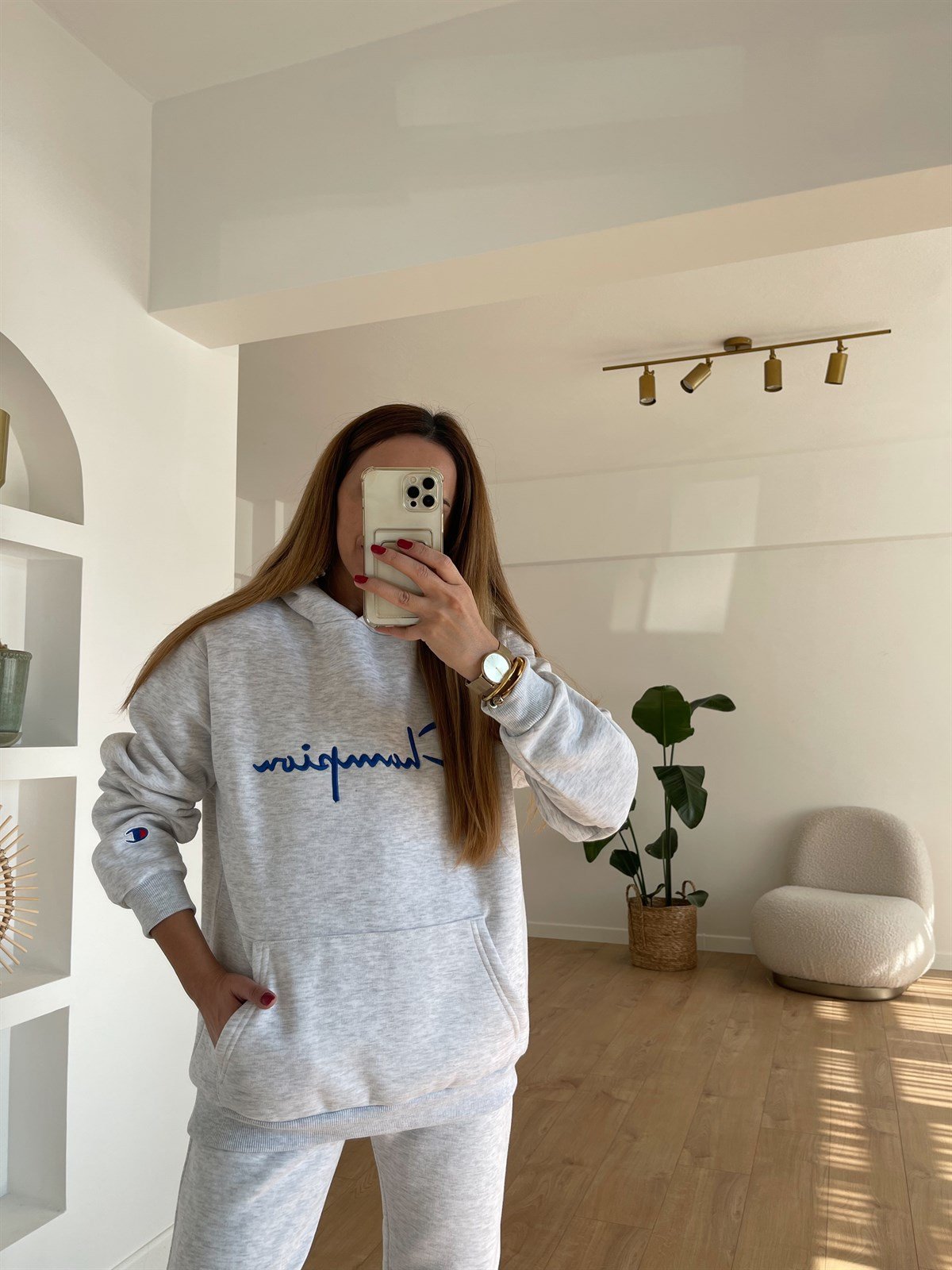 AÇIK GRİ CHAMPION EŞOFMAN TAKIMI