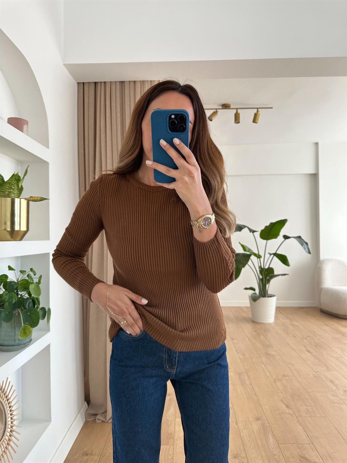 ADELA KAHVE FİTİLLİ BASIC KAZAK
