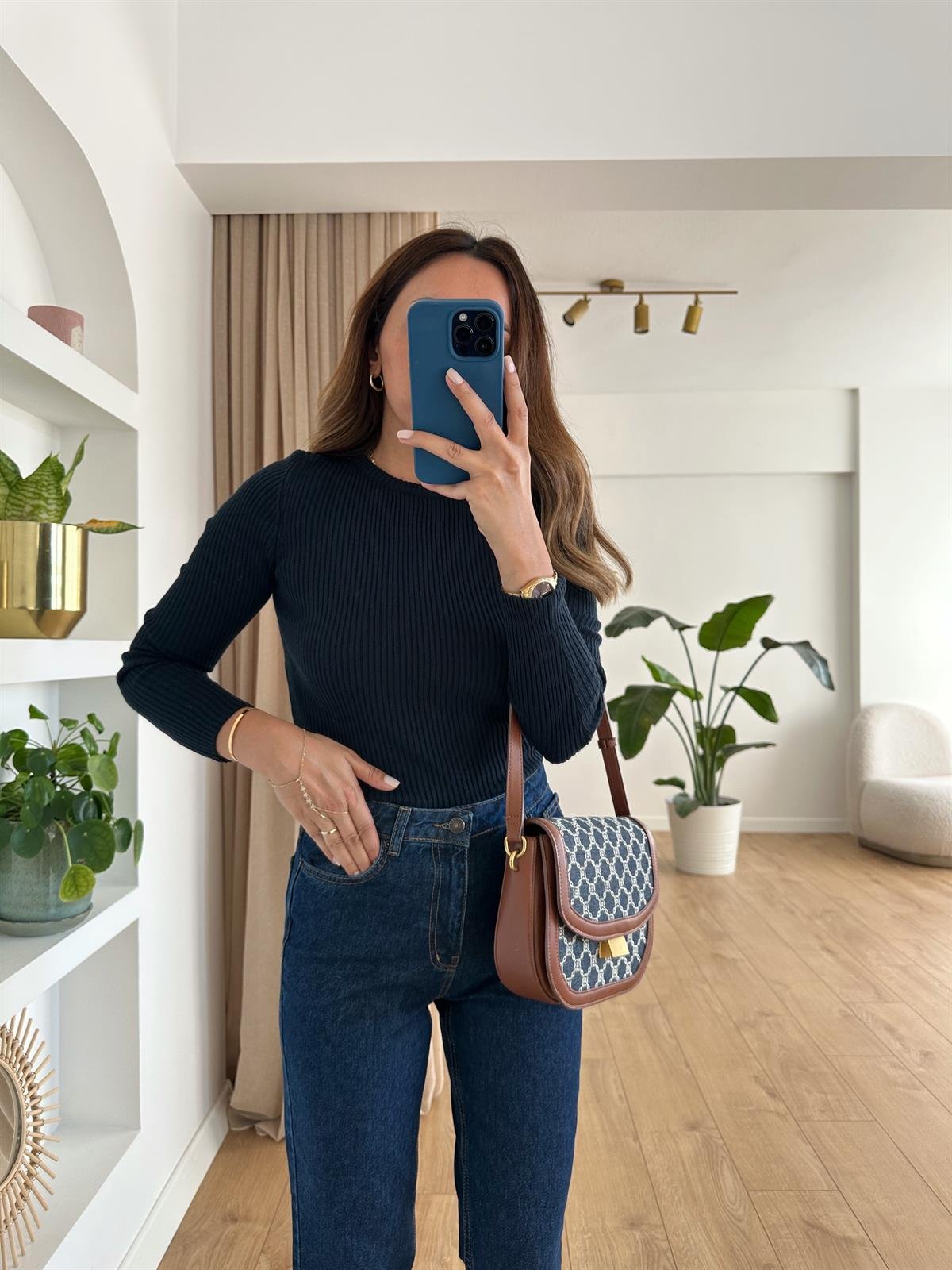 ADELA LACİVERT FİTİLLİ BASIC KAZAK
