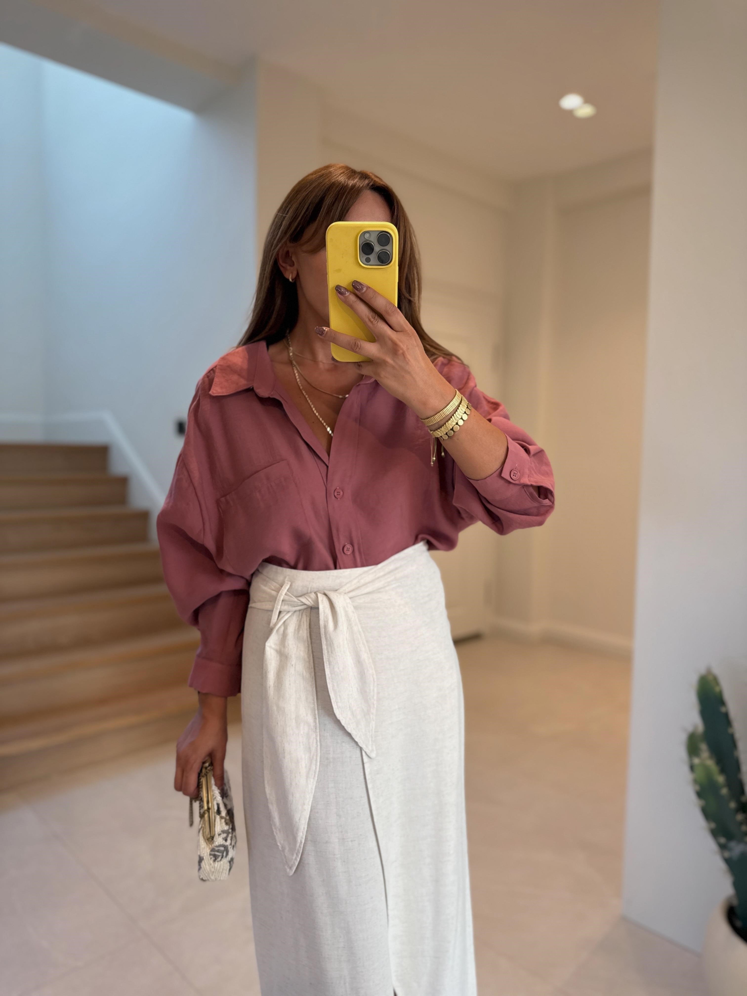 Amy Tarçın Tensel Oversize Gömlek