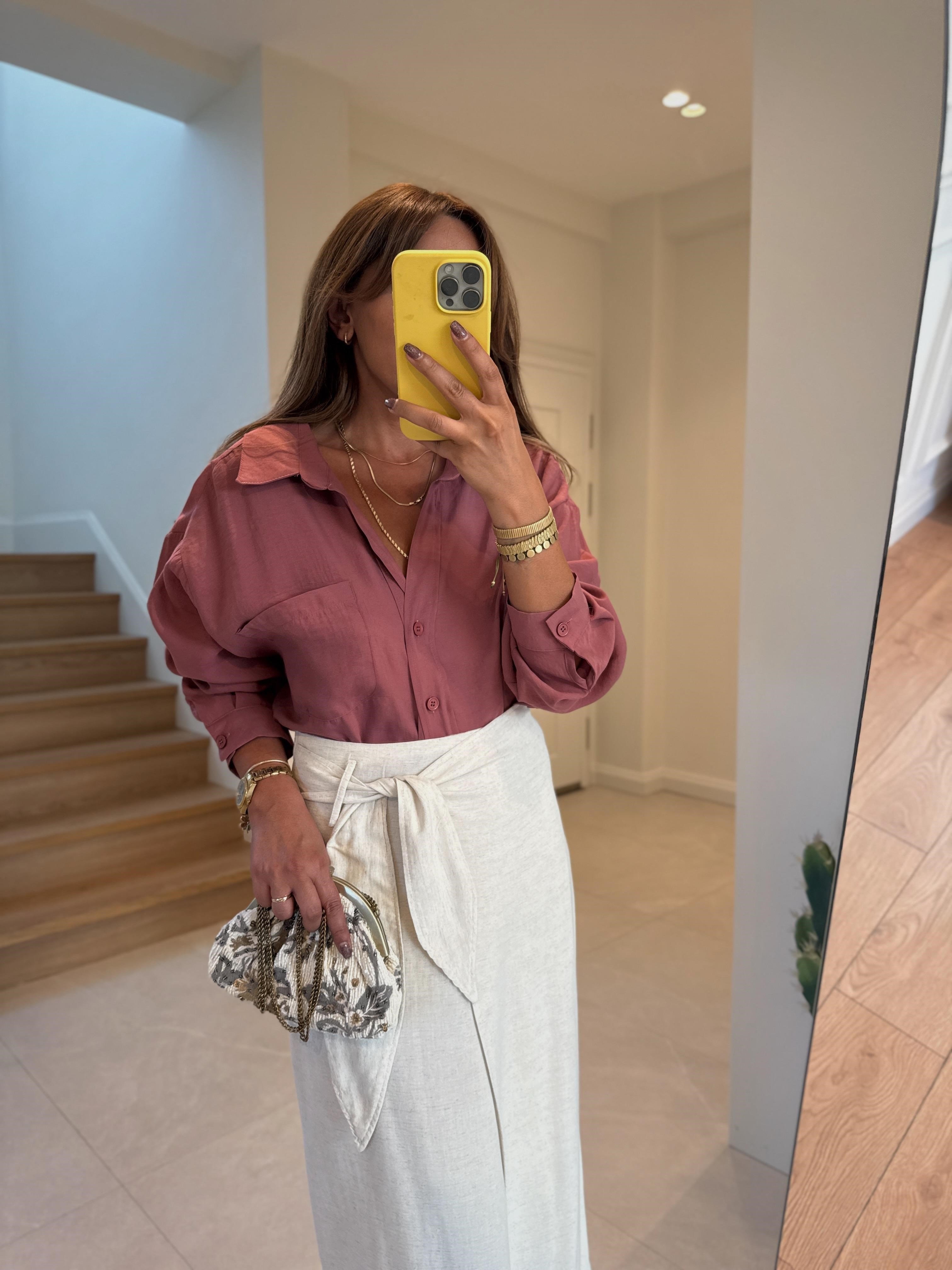 Amy Tarçın Tensel Oversize Gömlek