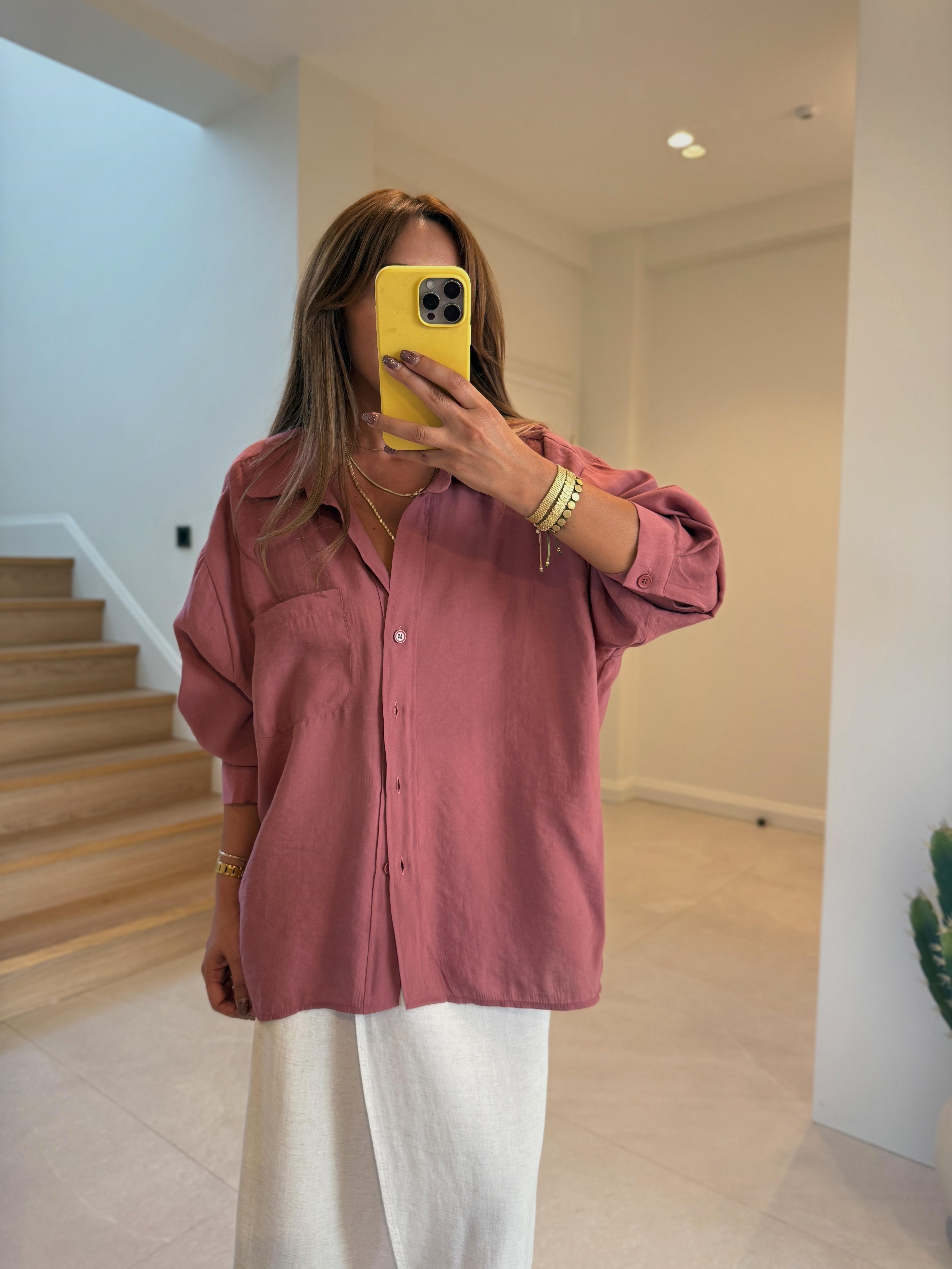 Amy Tarçın Tensel Oversize Gömlek