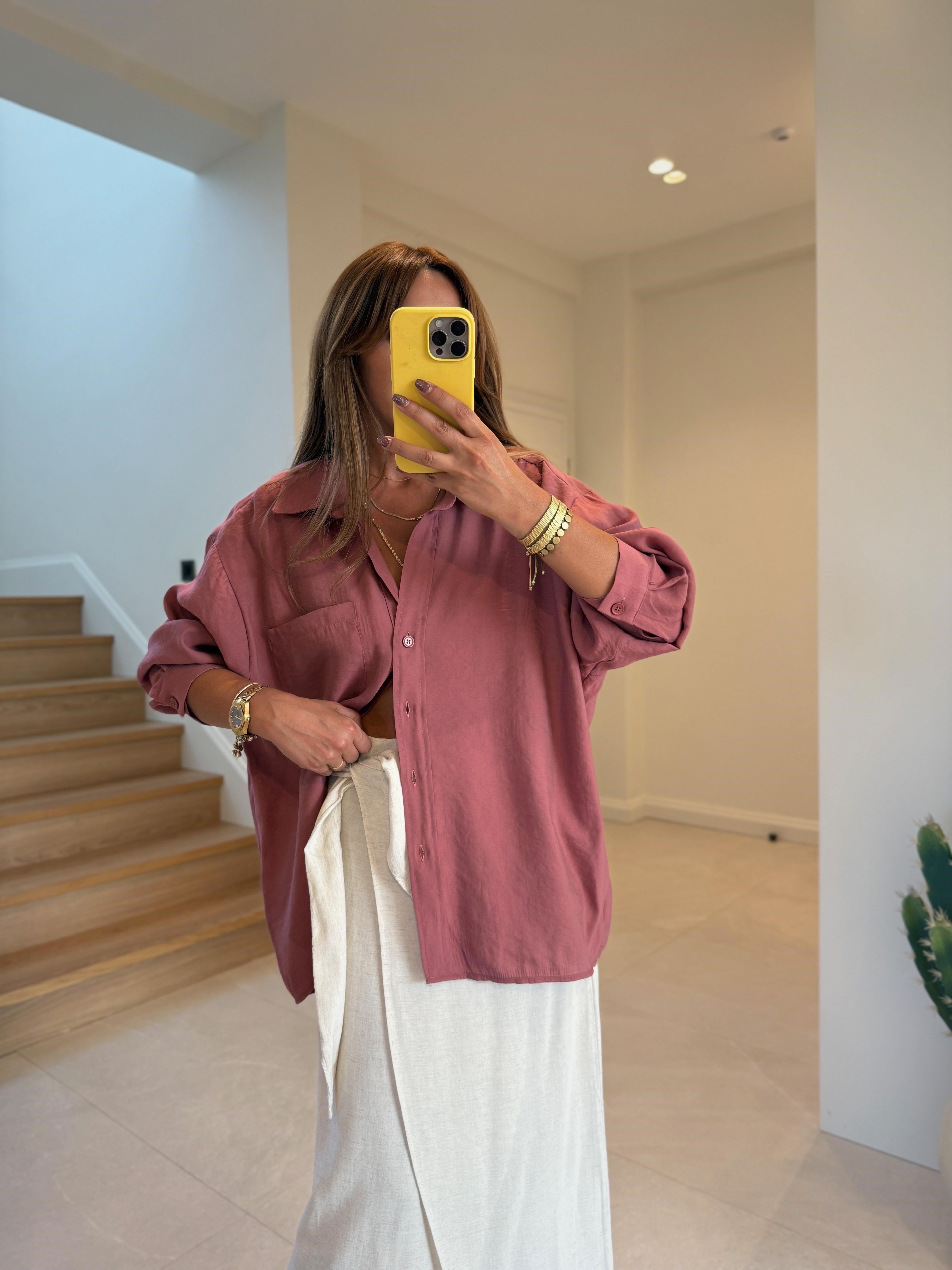 Amy Tarçın Tensel Oversize Gömlek