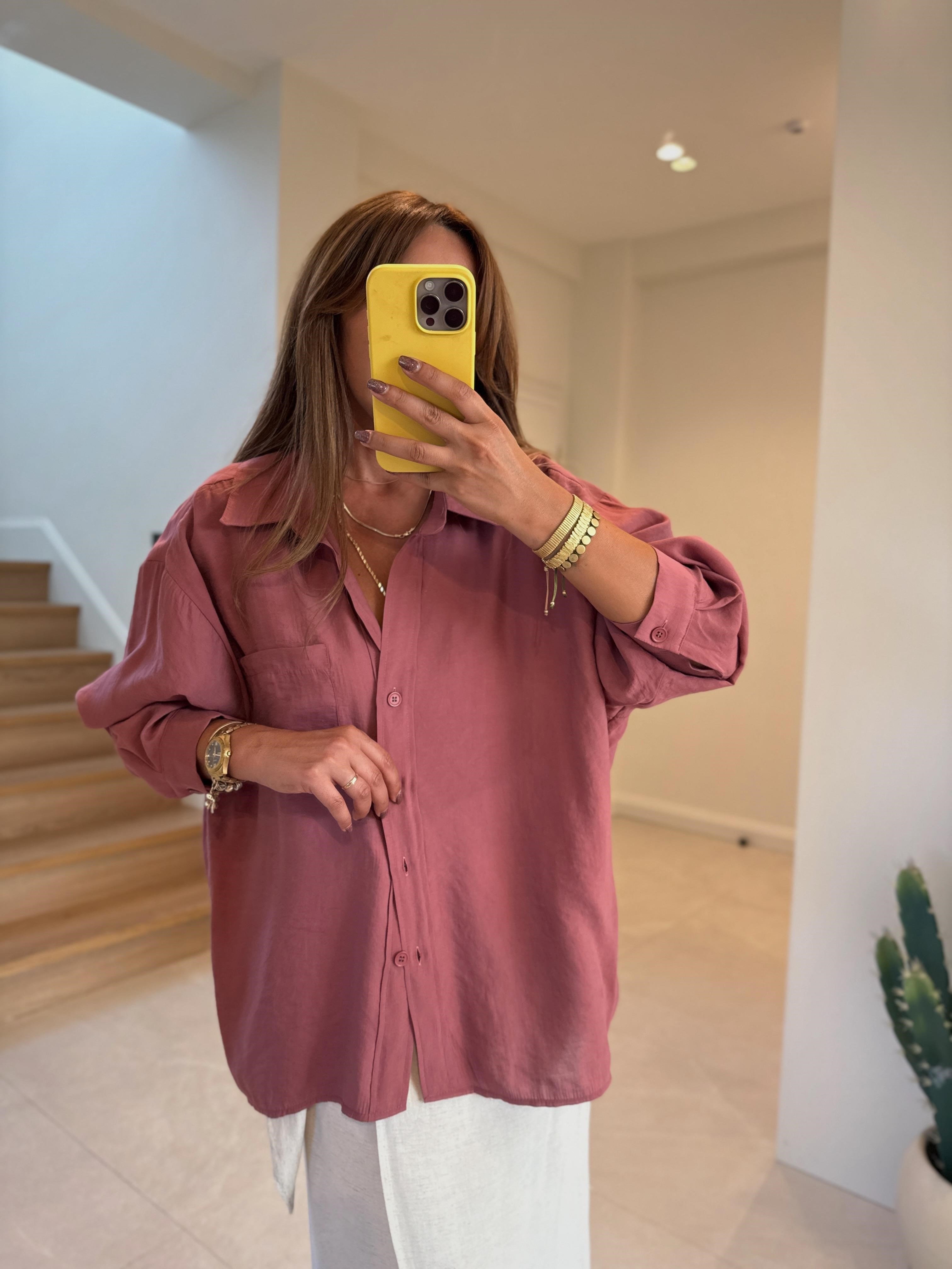 Amy Tarçın Tensel Oversize Gömlek