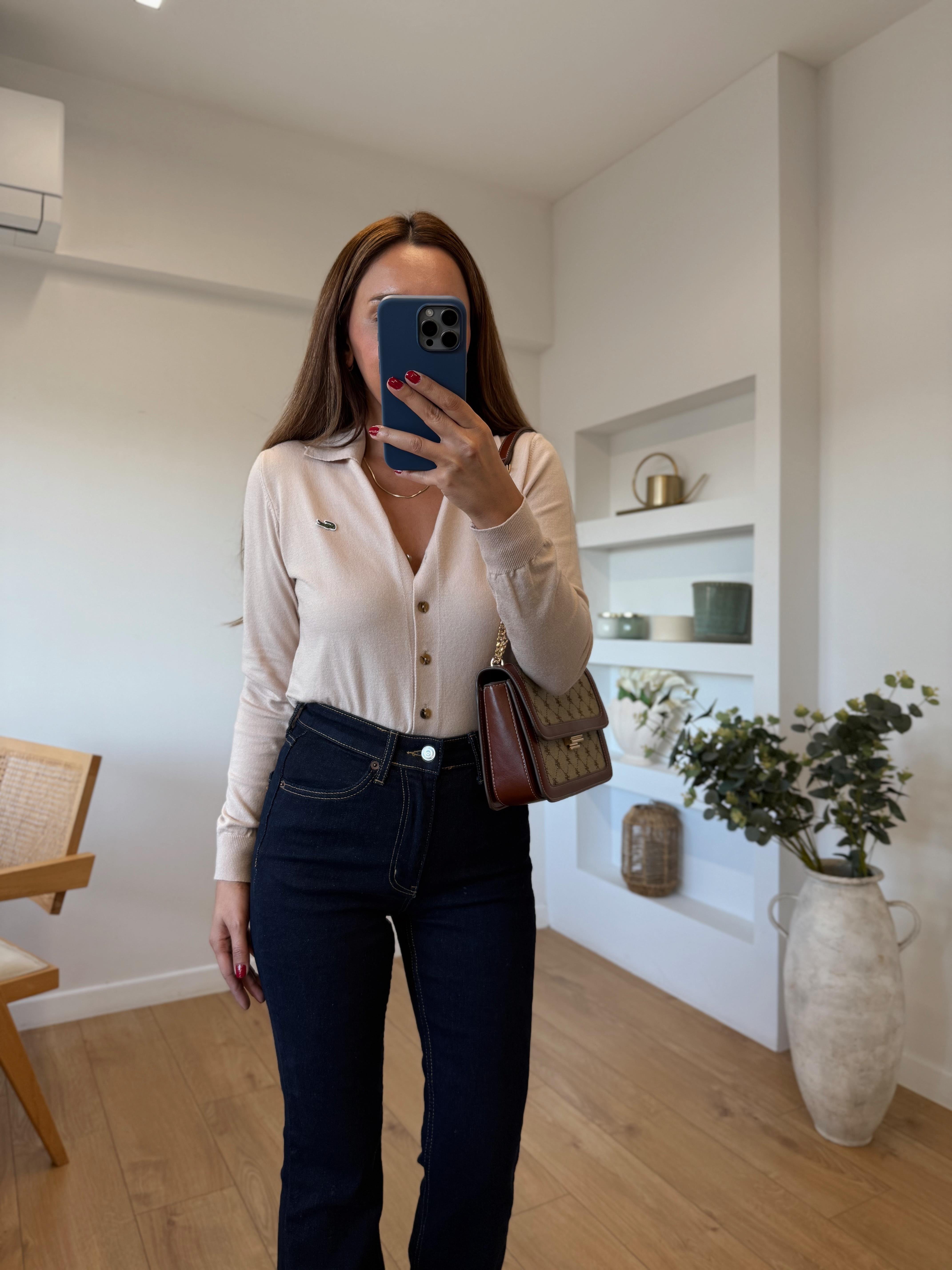 Anna Lcst Muadil Polo Yaka Taş Hırka