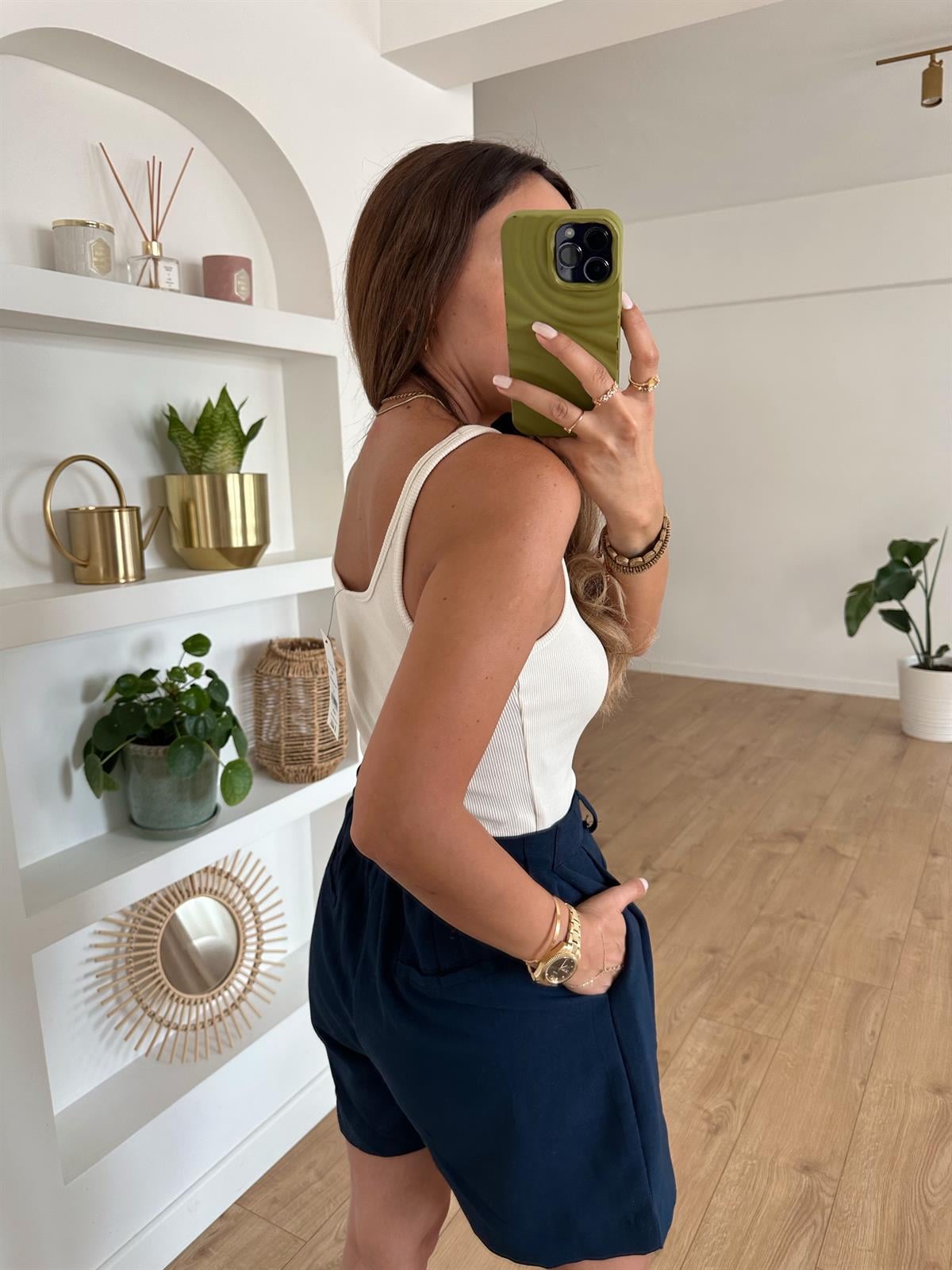 BEJ FİTİLLİ ASKILI PREMİUM ATLET