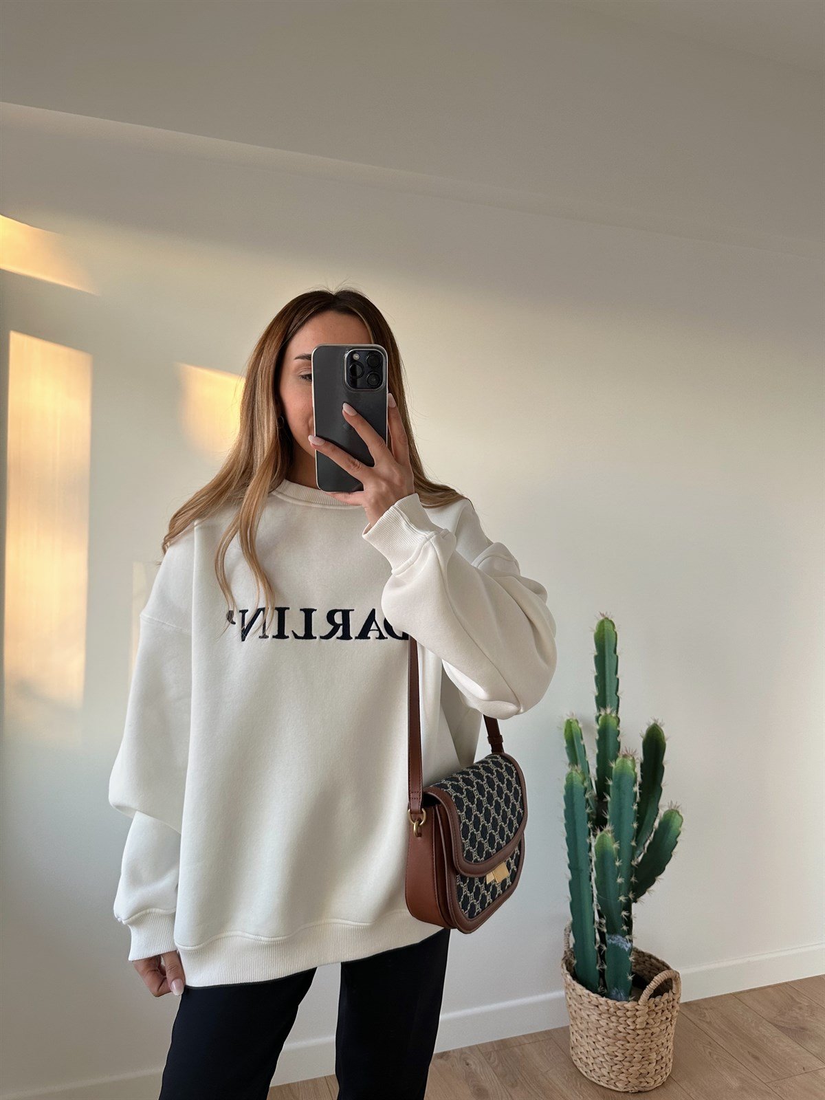 BEYAZ DARLIN NAKIŞLI SWEAT