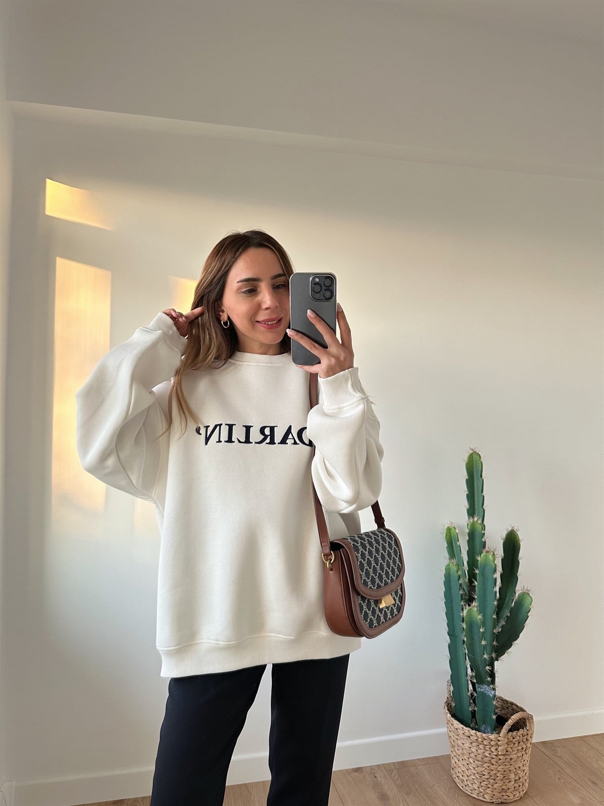 BEYAZ DARLIN NAKIŞLI SWEAT