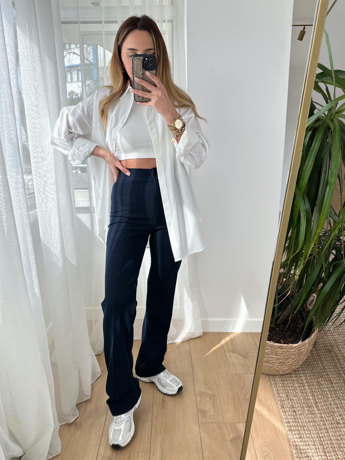 BEYAZ OVERSIZE POPLİN GÖMLEK