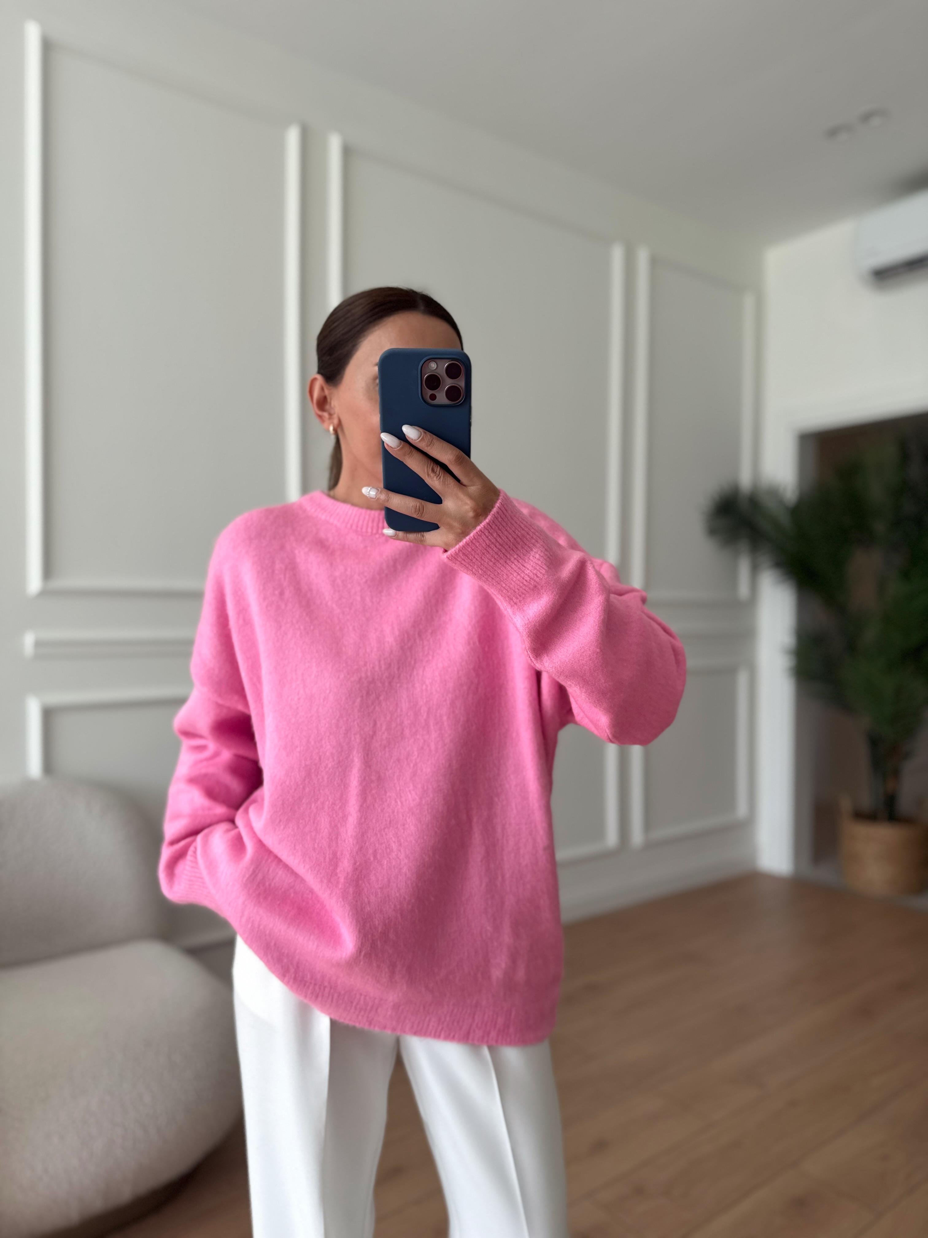 Carol MD Muadil Sakallı Basic Pembe Kazak