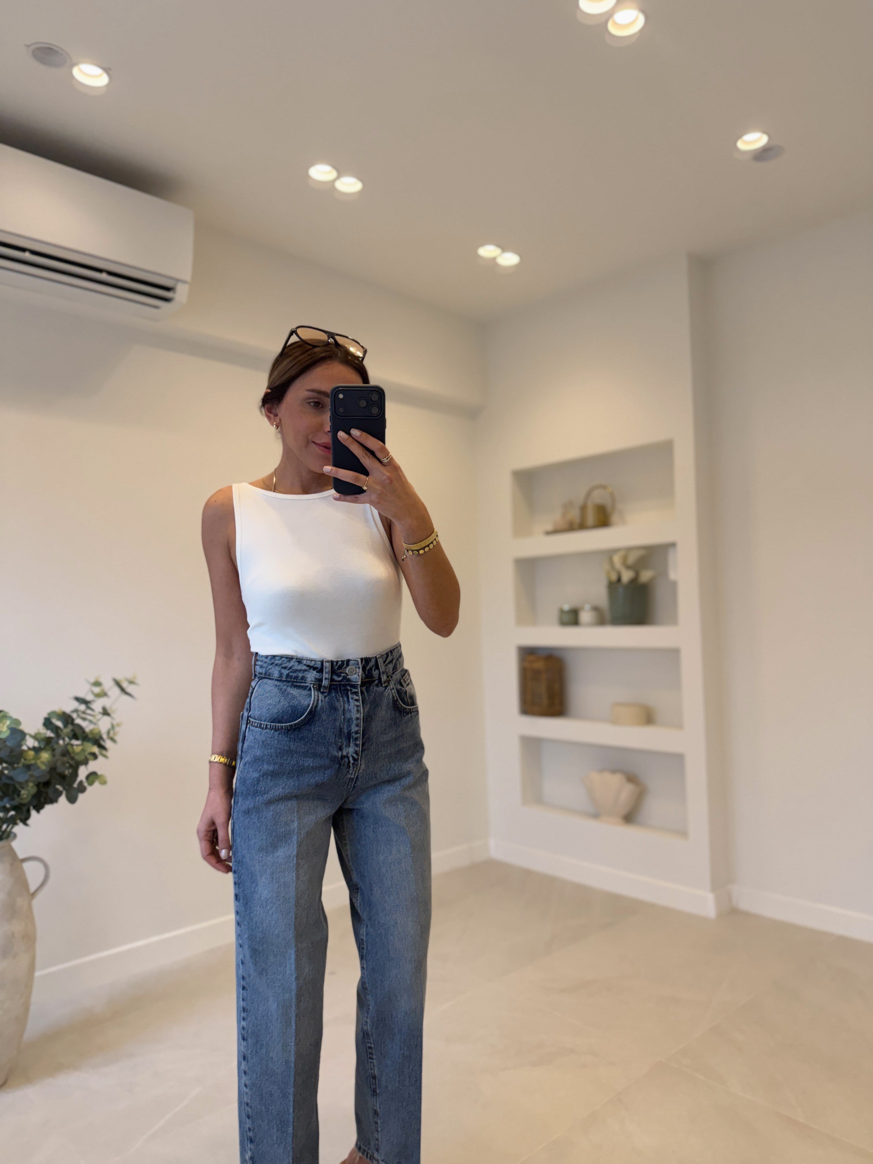Dilvin 21048 Ekru Halter Yaka Top