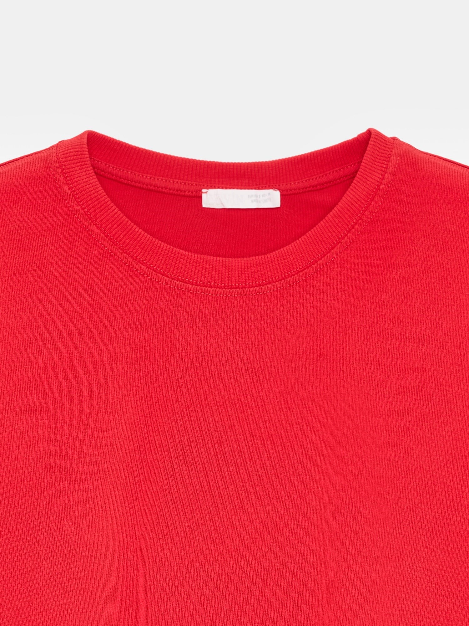 Dilvin 31017 %100 Pamuk Basic T-Shirt- Kırmızı
