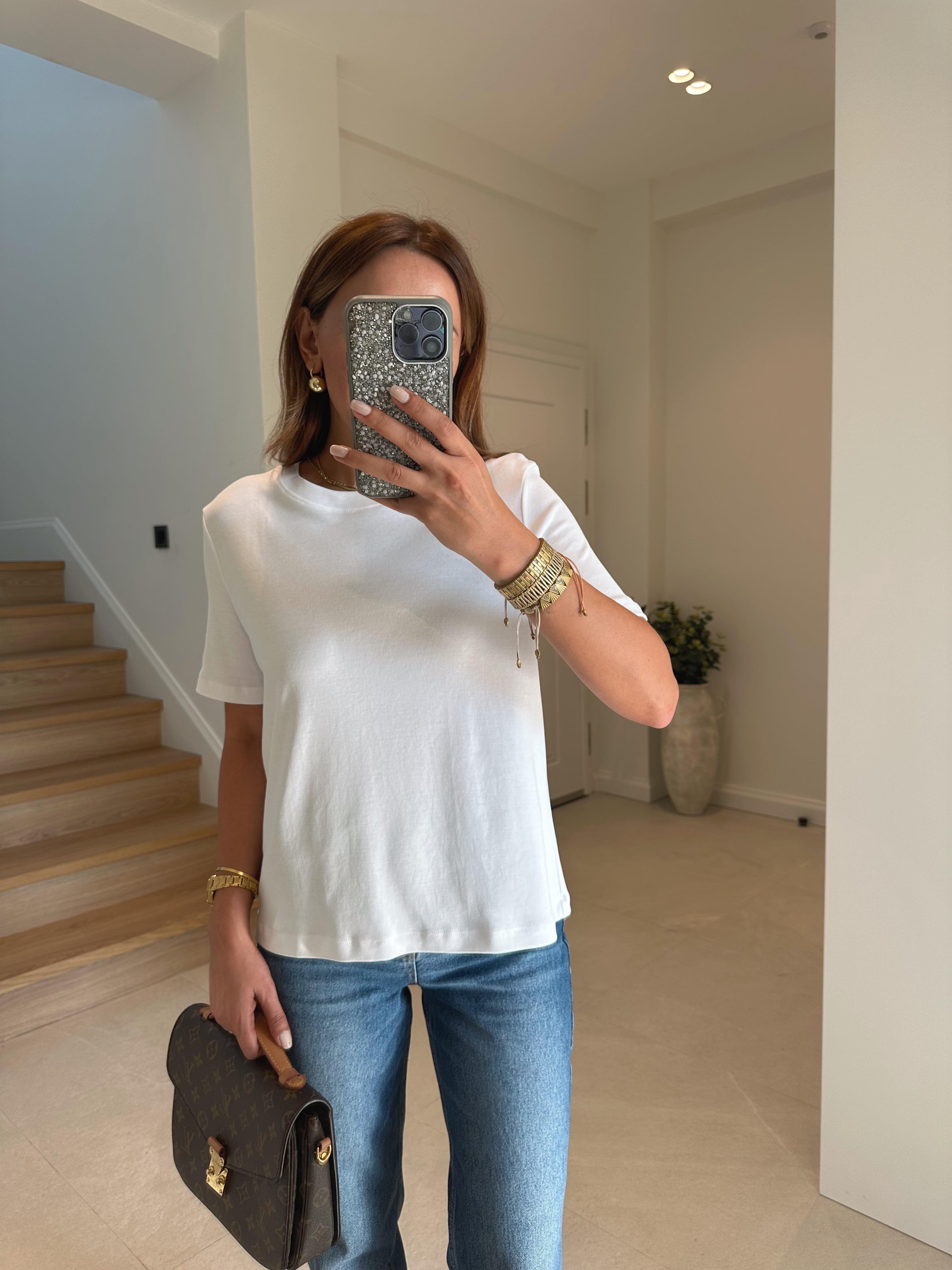 Dilvin 31142 Beyaz Premium Tişört